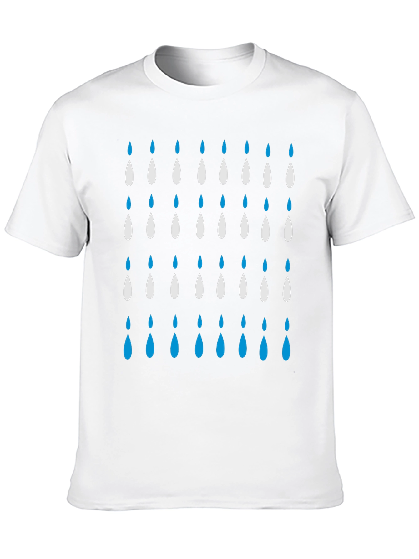 Raindrop Pattern Black T-Shirt