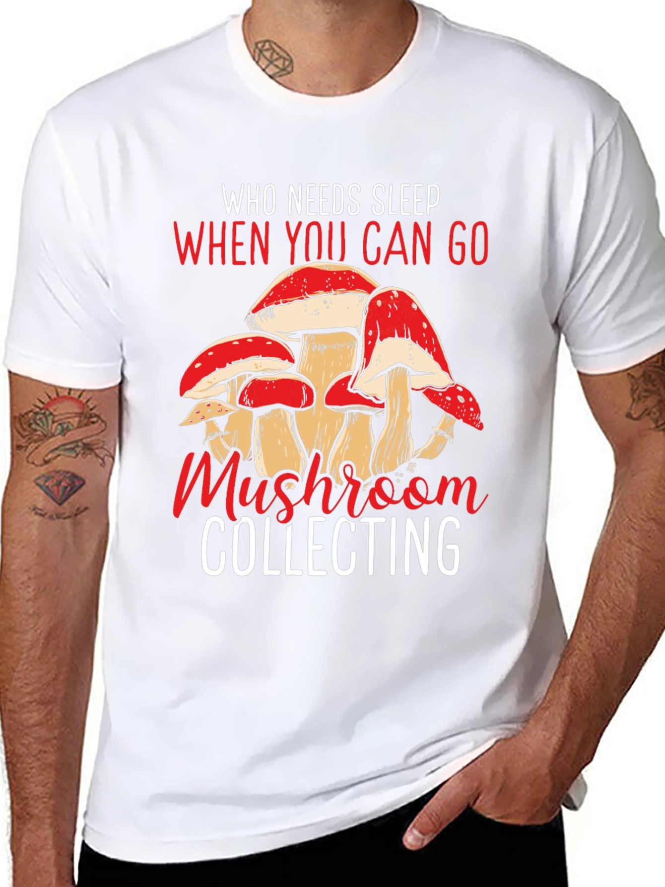 Mushroom Collecting Graphic Tee - Black