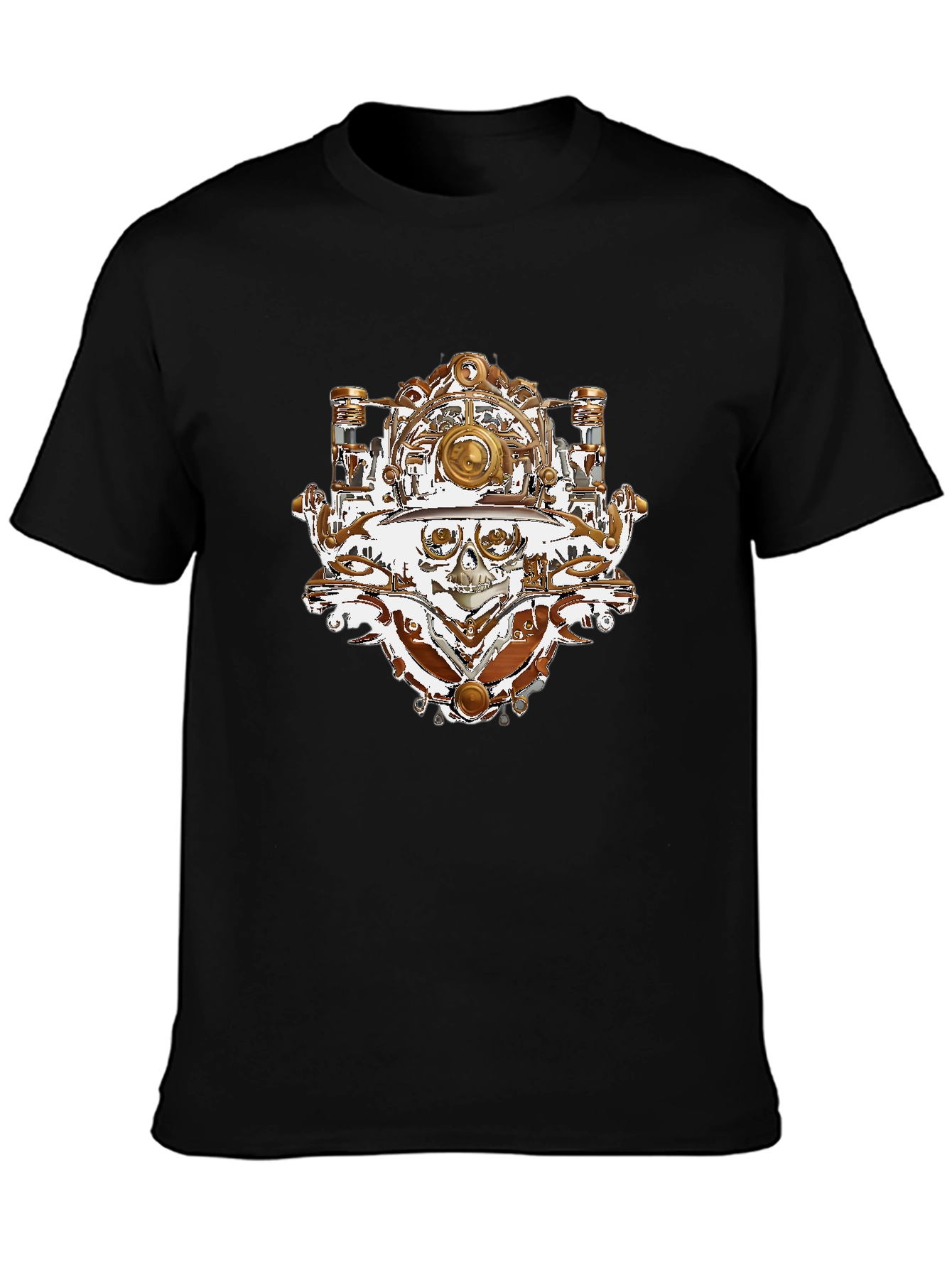 Steampunk Skull T-Shirt - Unique Graphic Tee