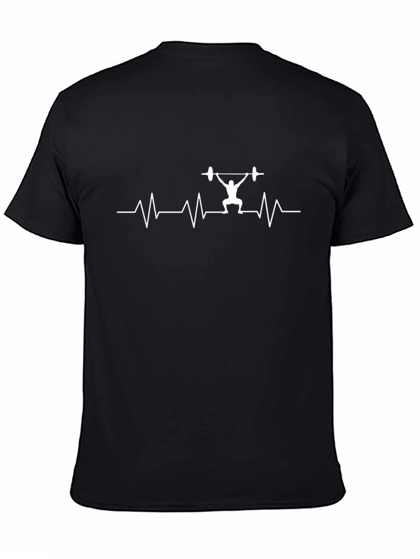 Weightlifting Heartbeat Black T-Shirt