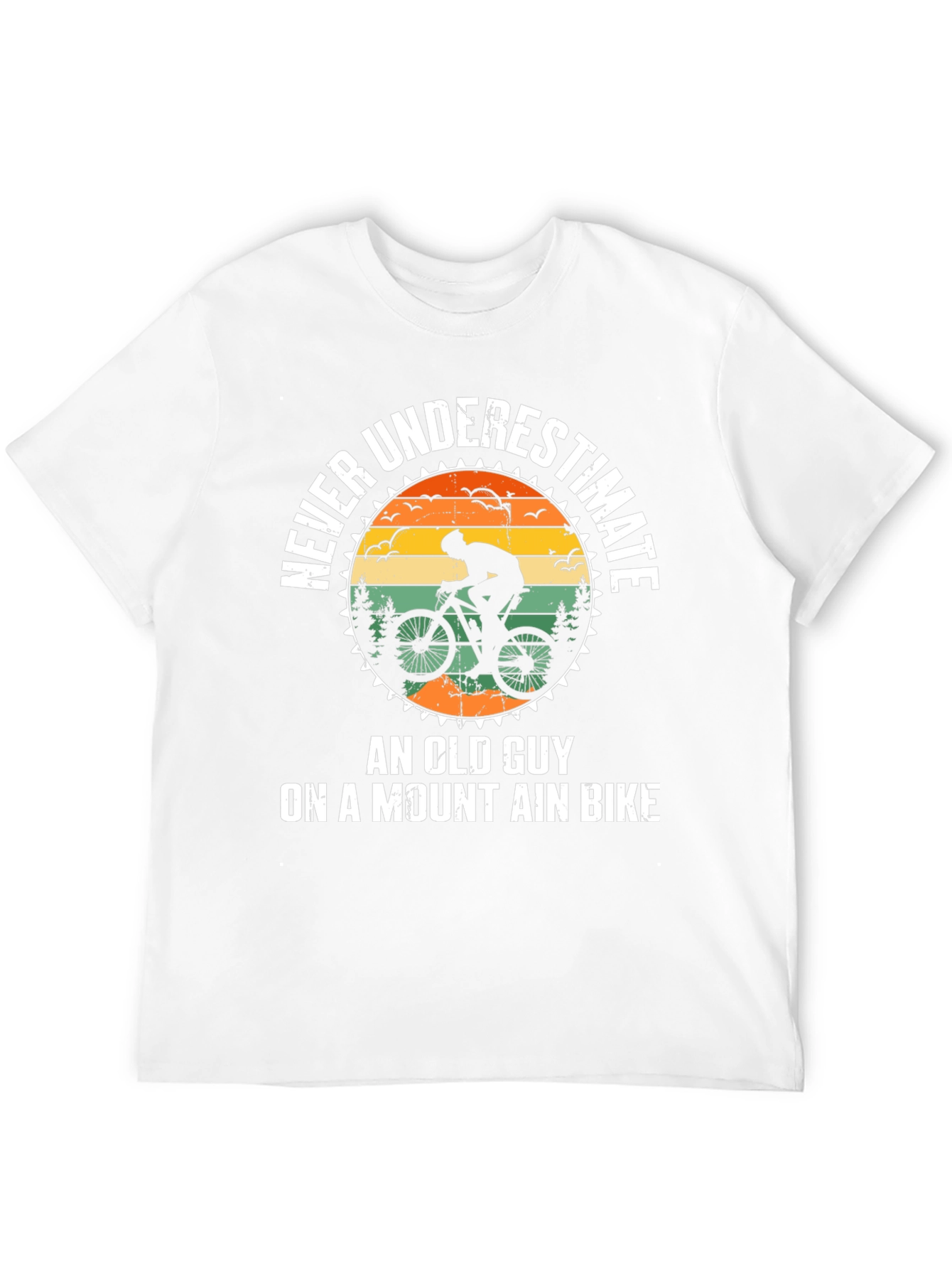 Never Underestimate An Old Guy Mountain Bike T-Shirt