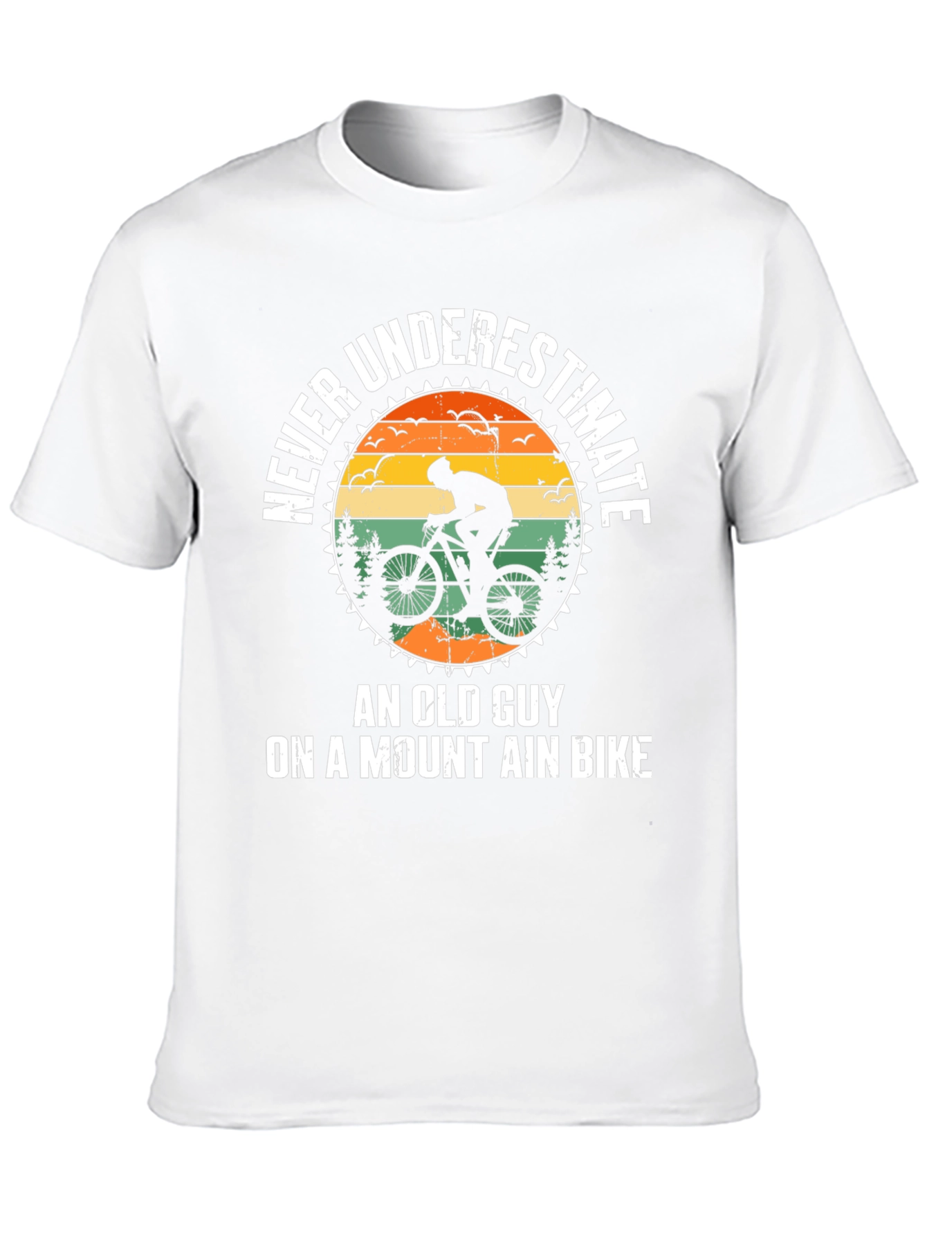 Never Underestimate An Old Guy Mountain Bike T-Shirt