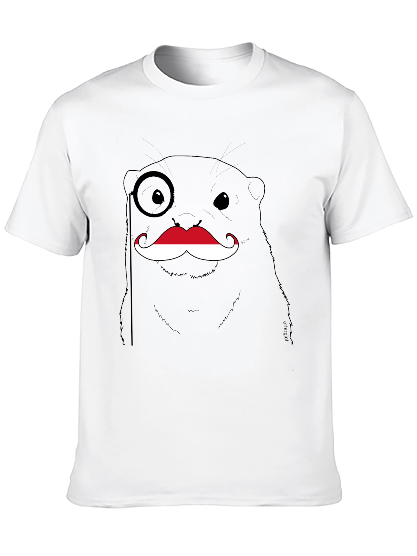 Monocled Otter Mustache Graphic Tee