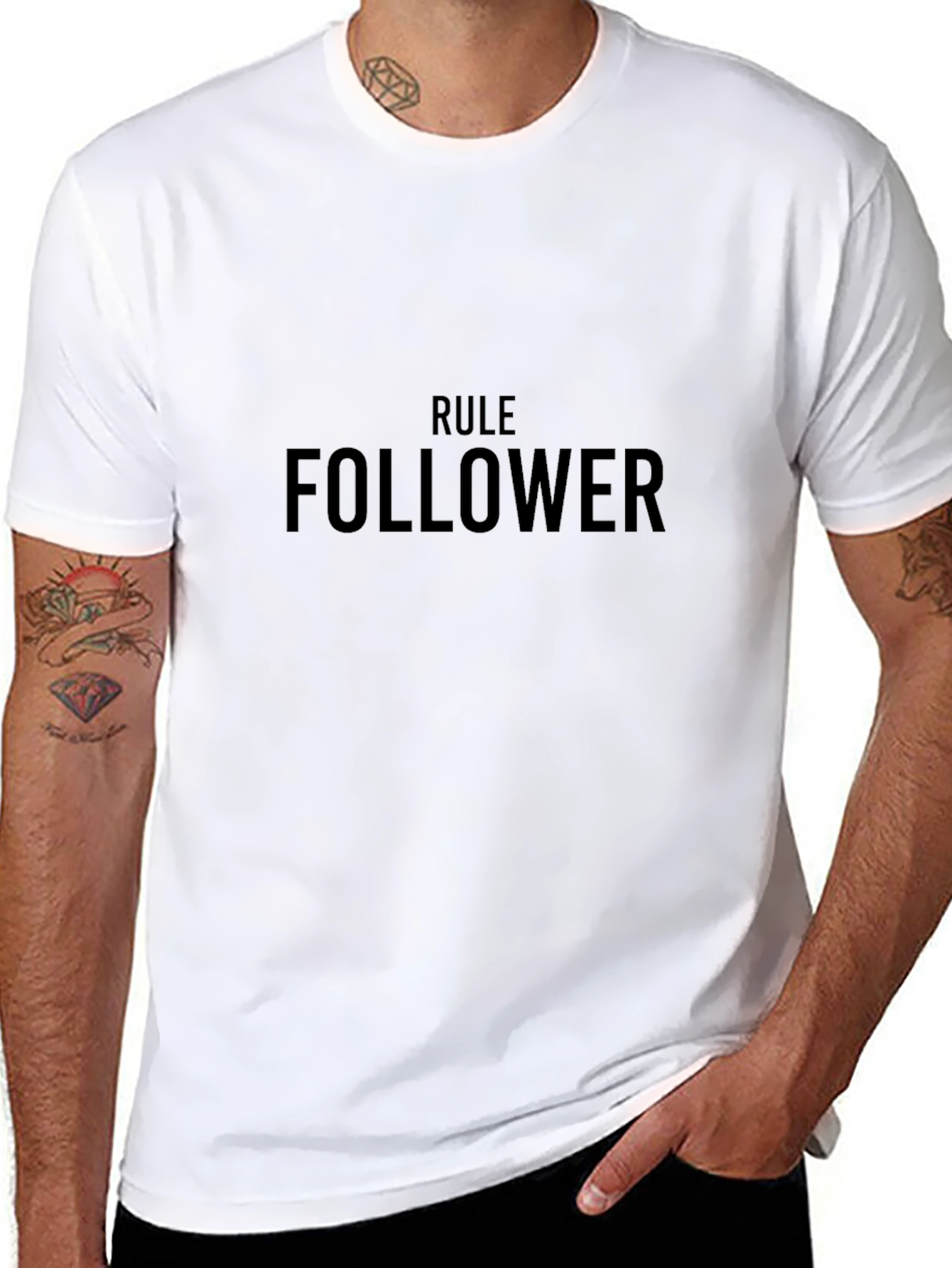 Rule Follower Black Tee - Casual Style