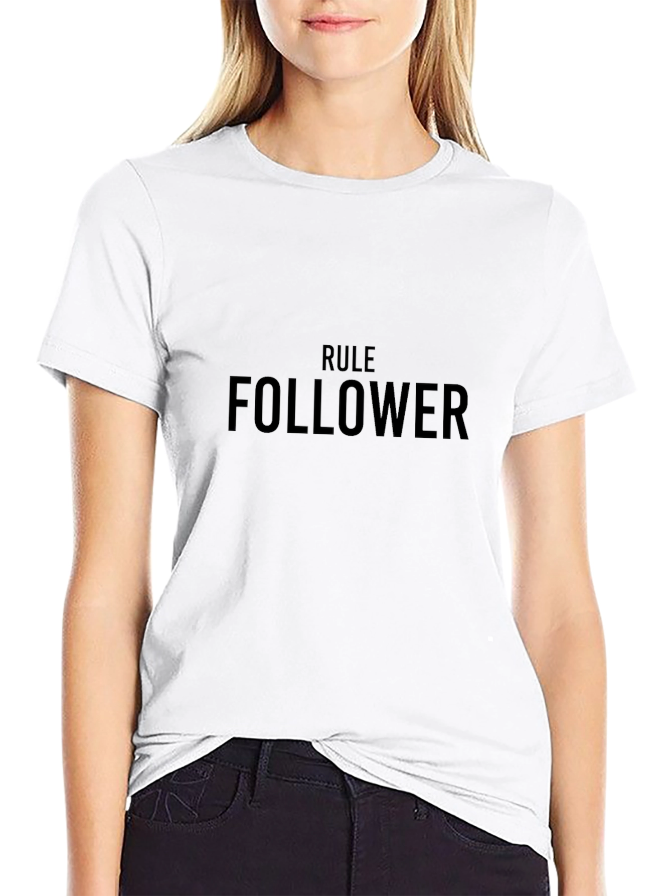 Rule Follower Black Tee - Casual Style