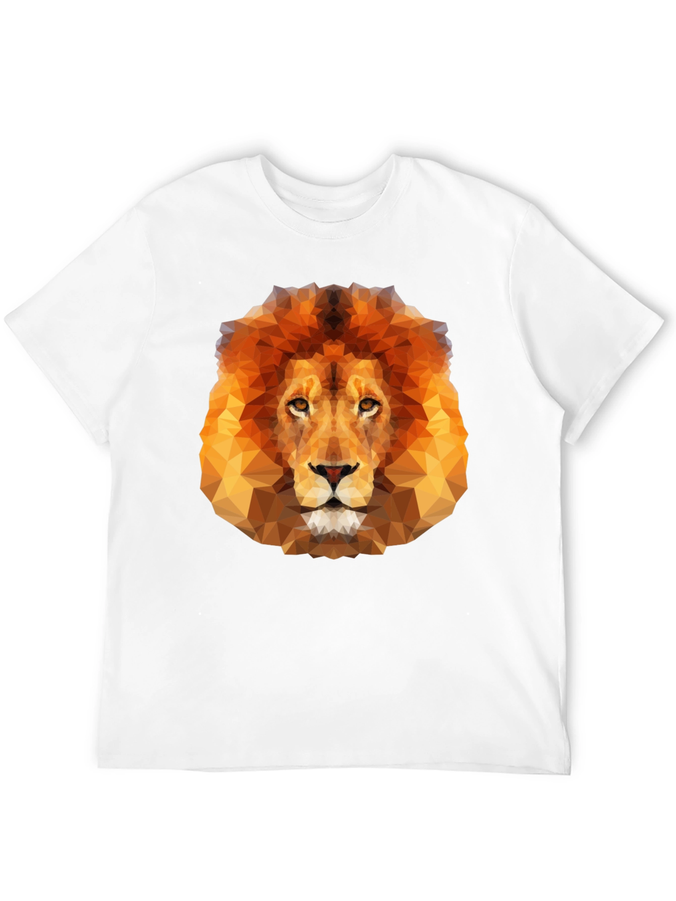 Geometric Lion Graphic Tee - Mens Black T-Shirt