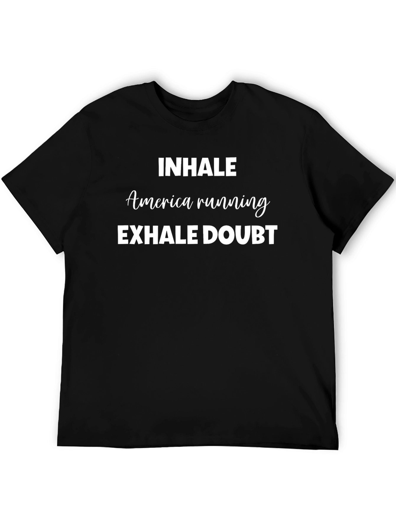 Inhale Exhale Slogan Graphic Tee - Relaxed Fit