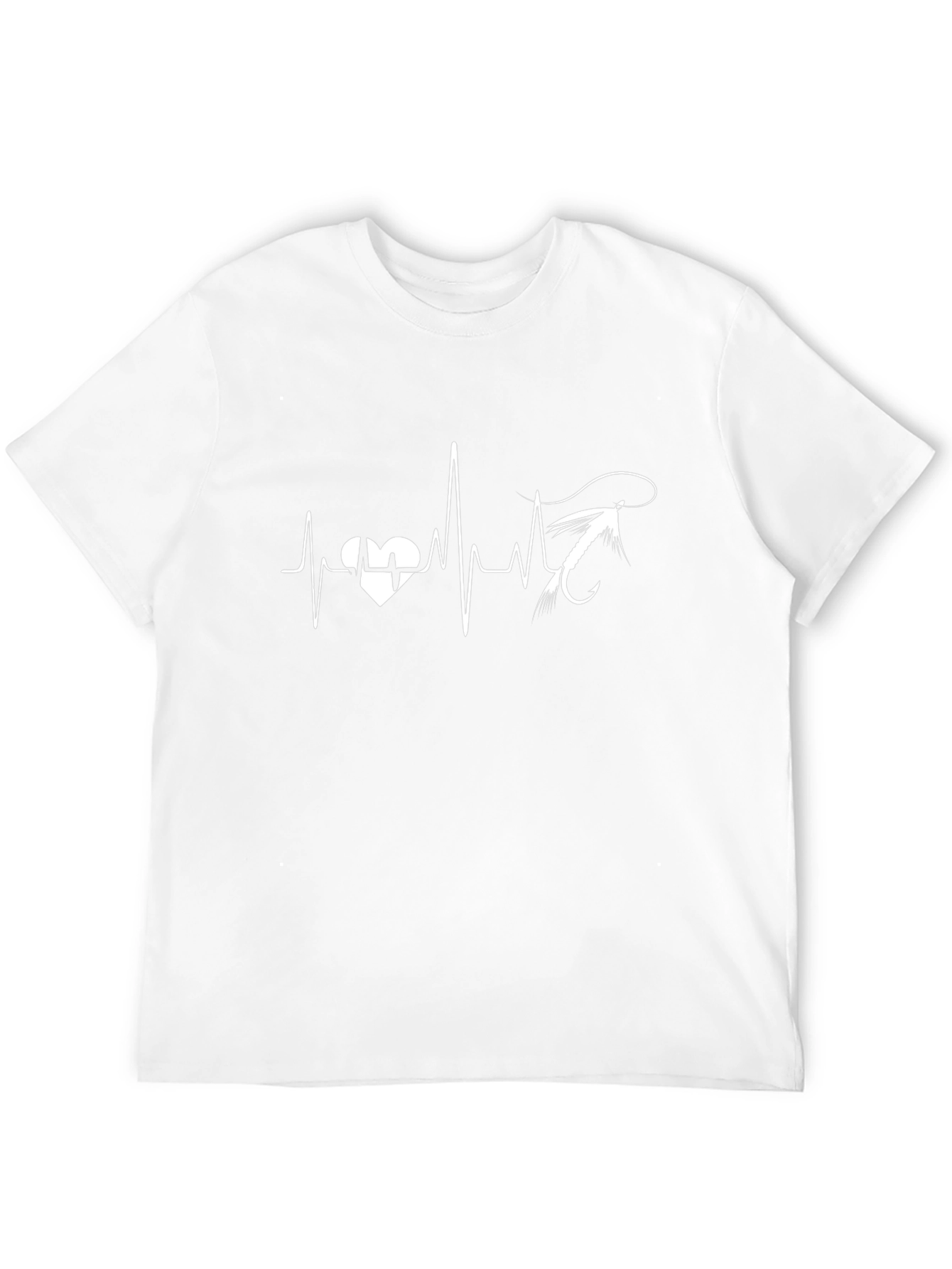 Fishing Heartbeat T-Shirt - Fisherman Gift