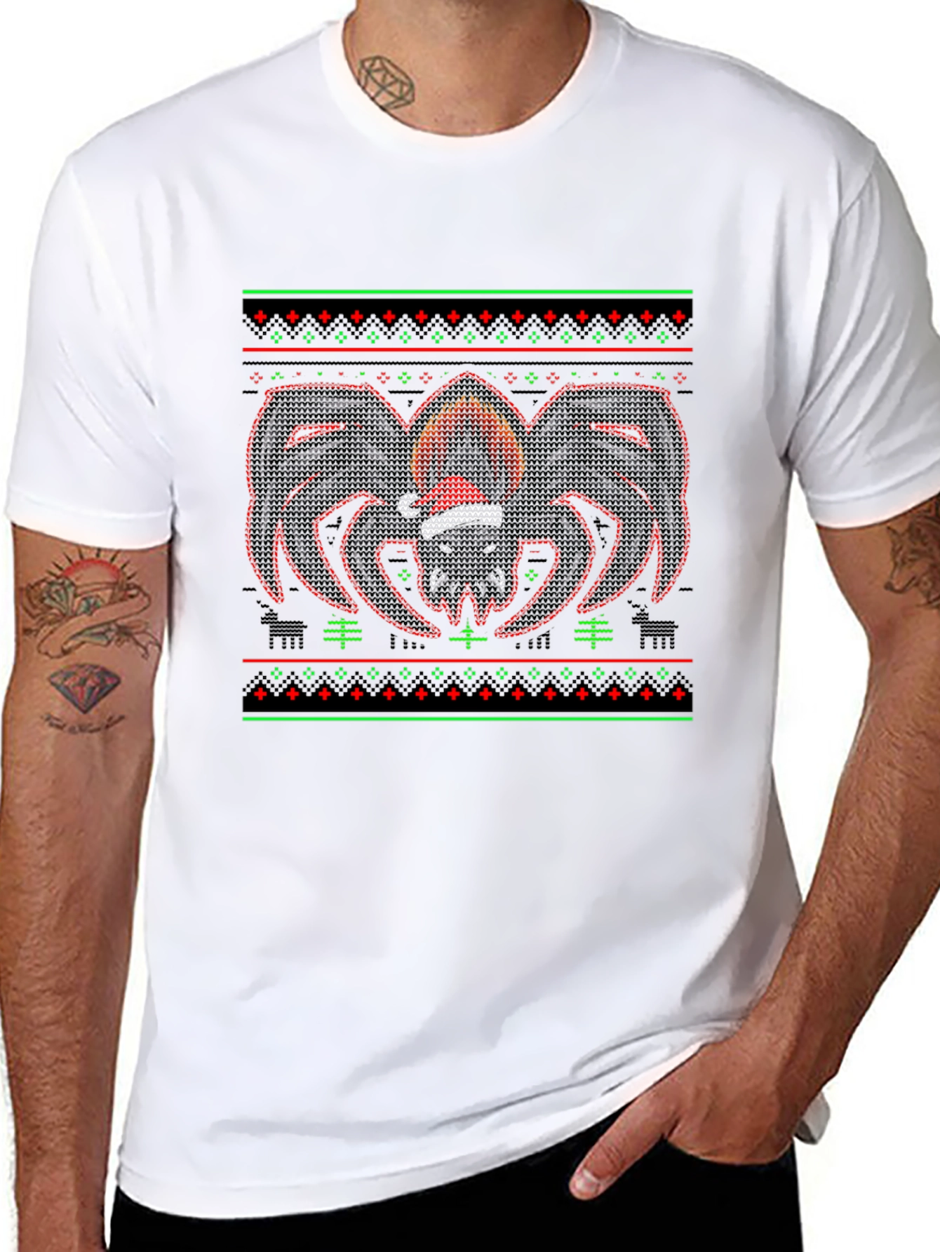Festive Spider Ugly Christmas Sweater T-Shirt