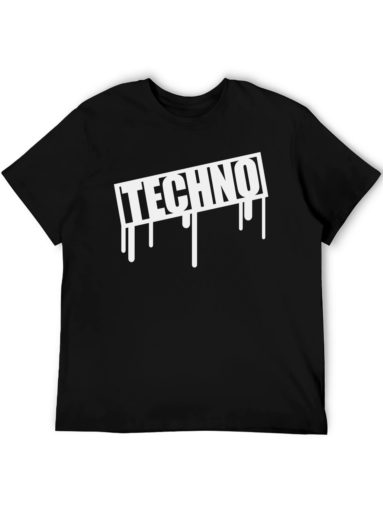 Techno Drip T-Shirt - Black Music Inspired Design