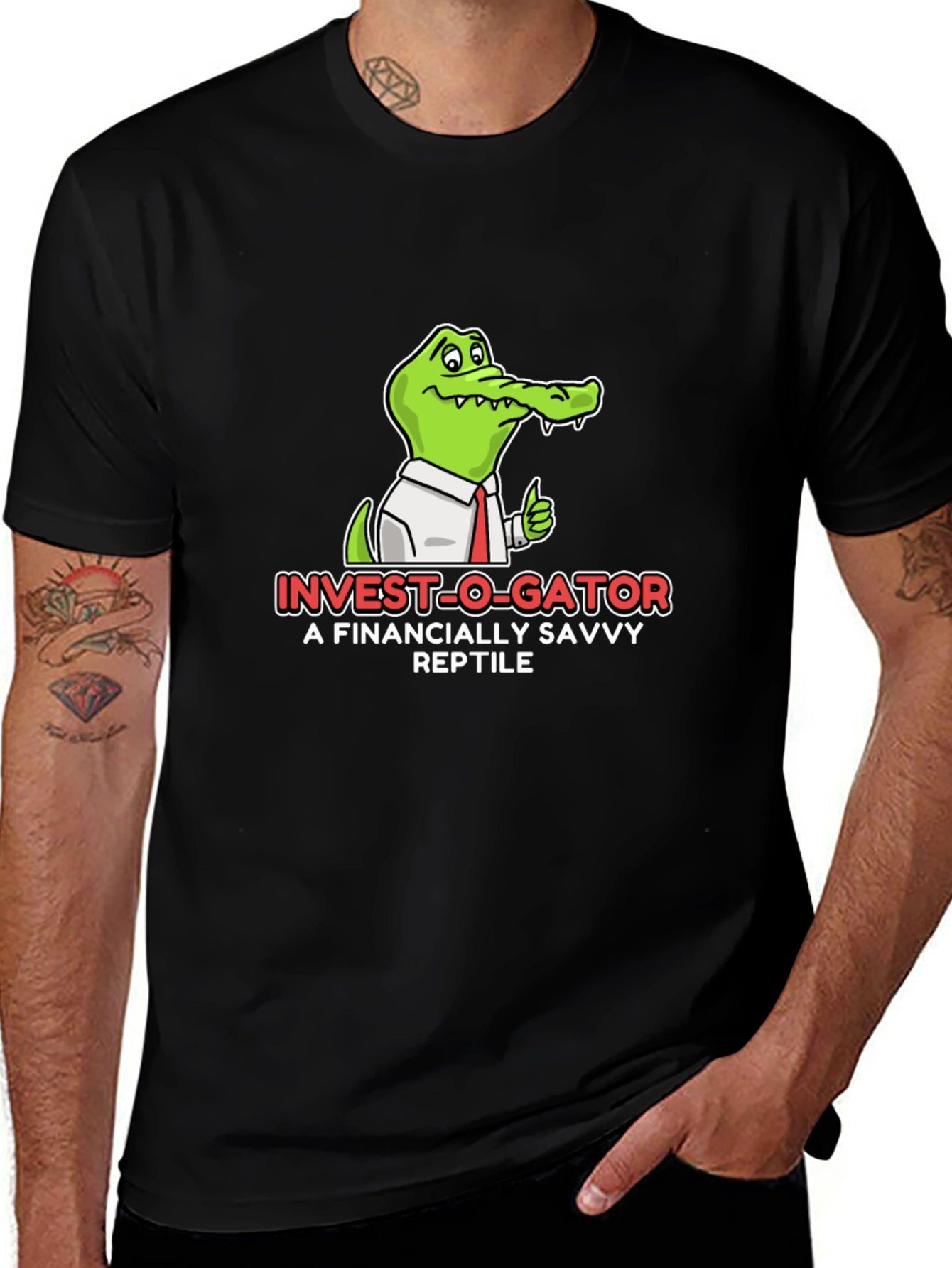 Invest-O-Gator Black Graphic T-Shirt
