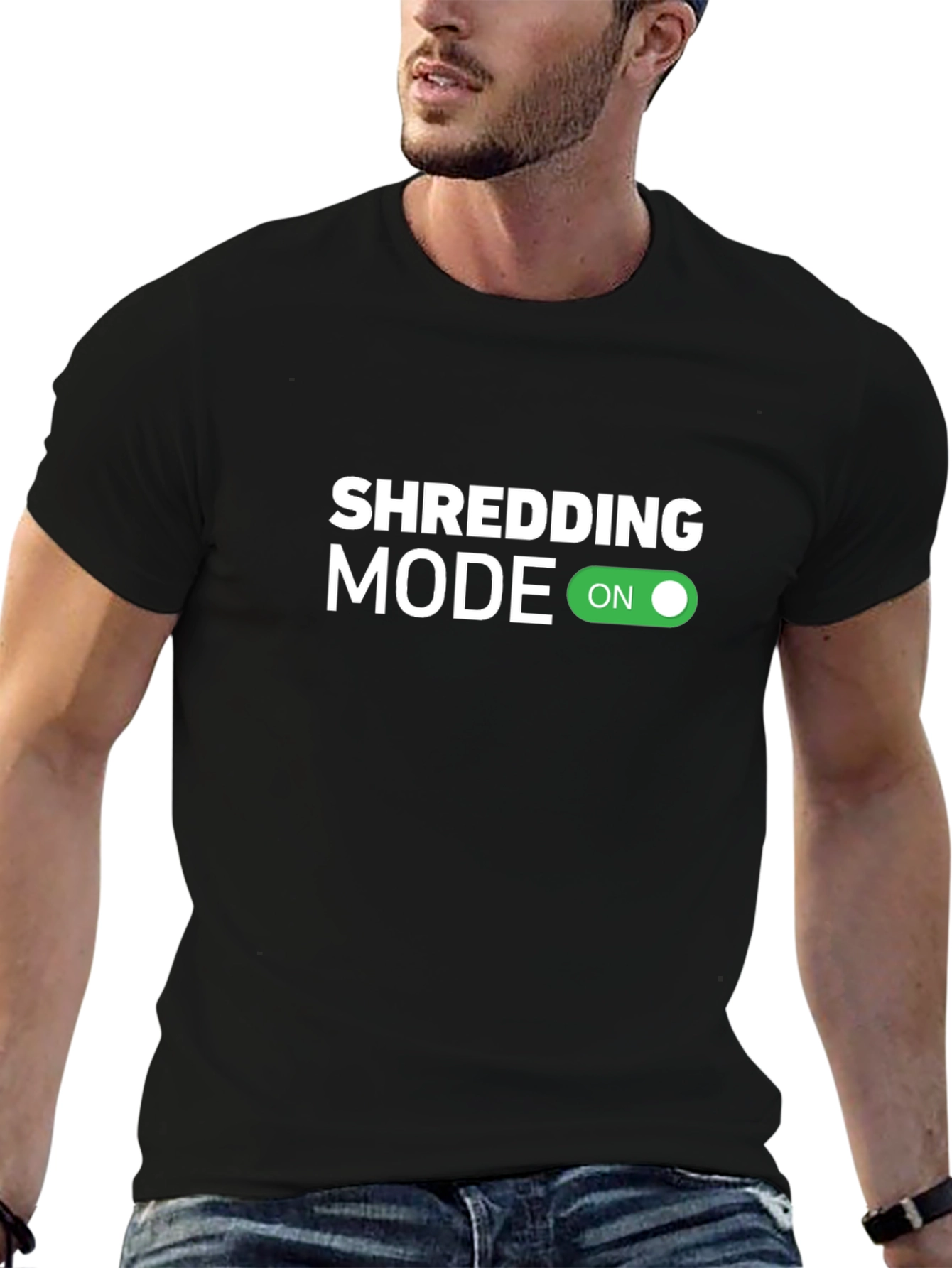 Shredding Mode On Graphic Tee - Black