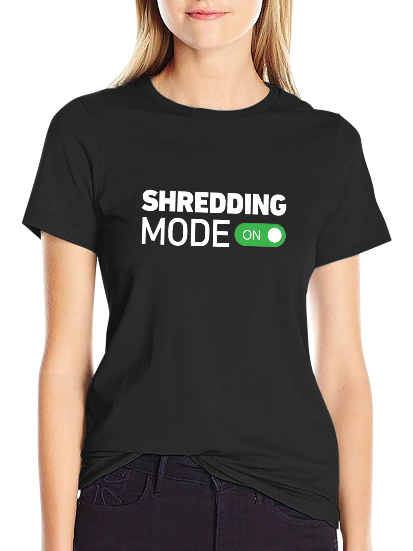 Shredding Mode On Graphic Tee - Black