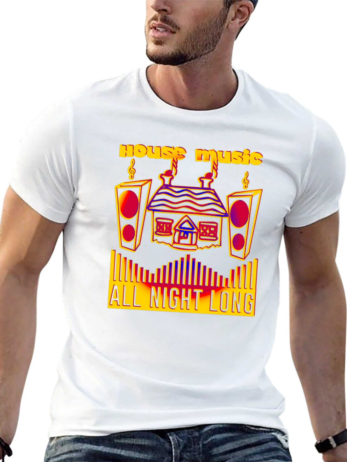 House Music All Night Long Graphic Tee