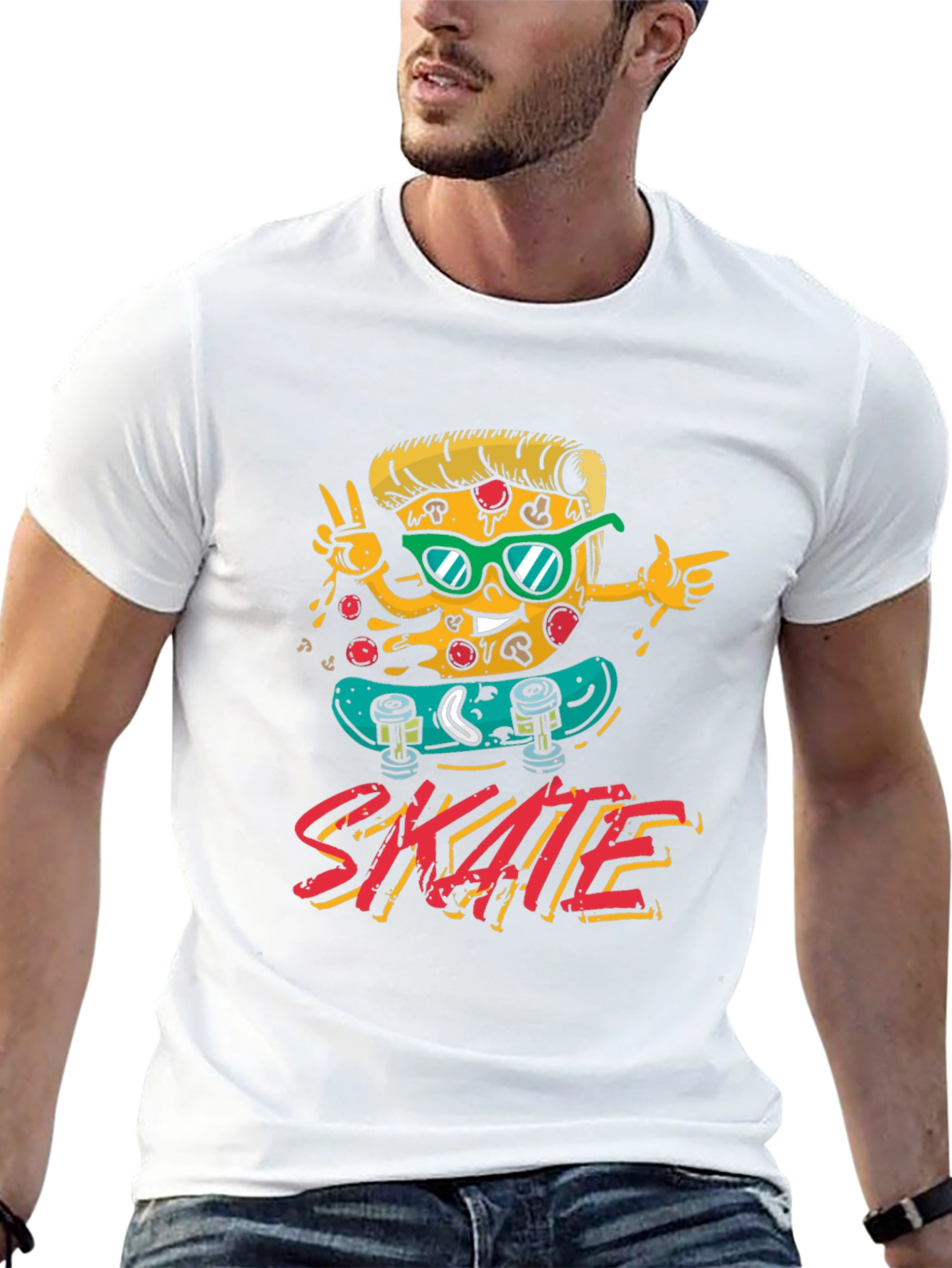 Cool Pizza Skate T-Shirt - Black