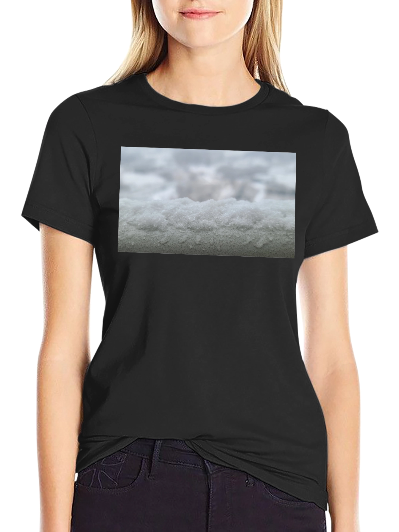 Snowy Surface Graphic Tee - Modern Casual Style