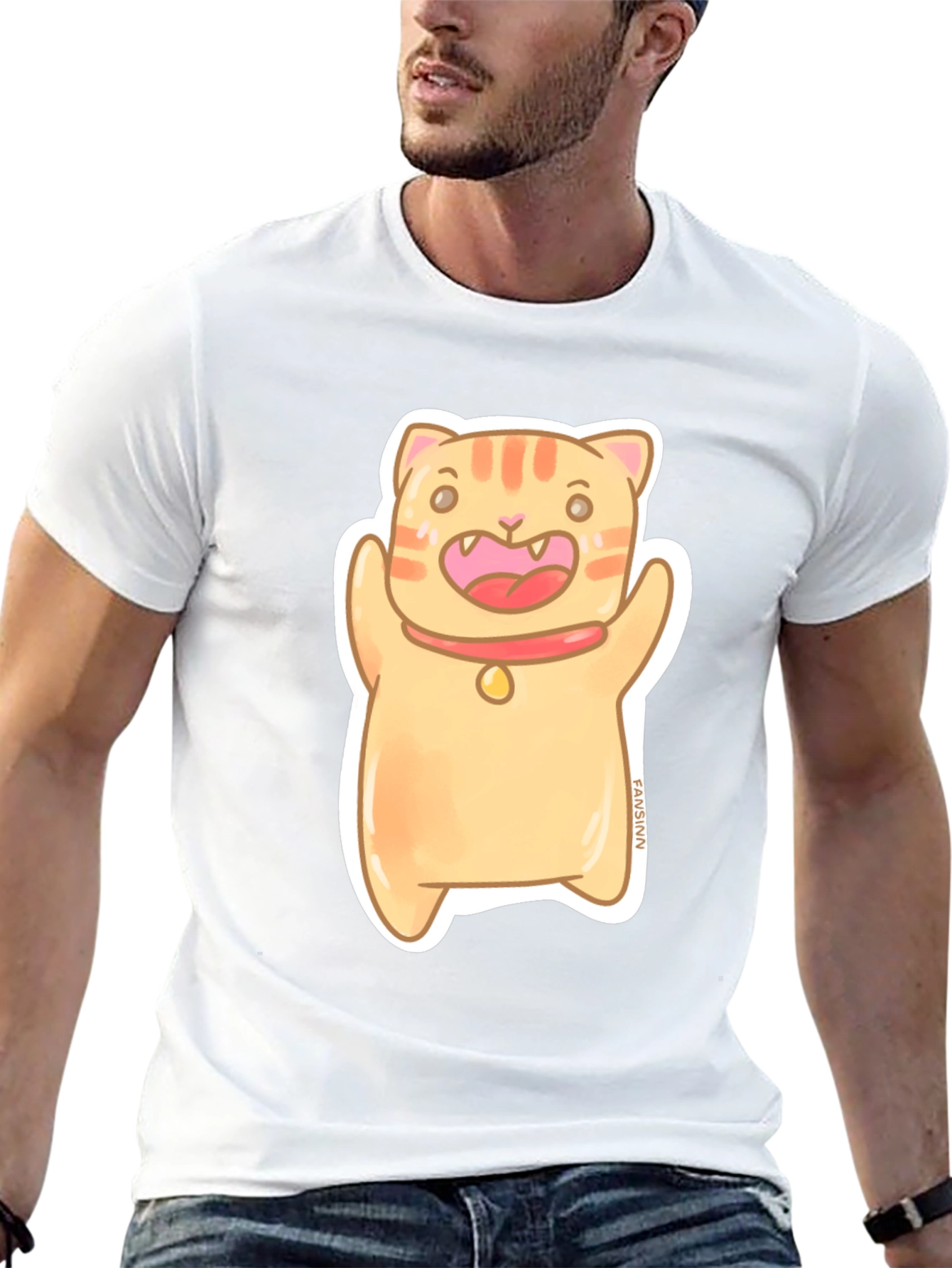 Cute Cat Cartoon Graphic Tee