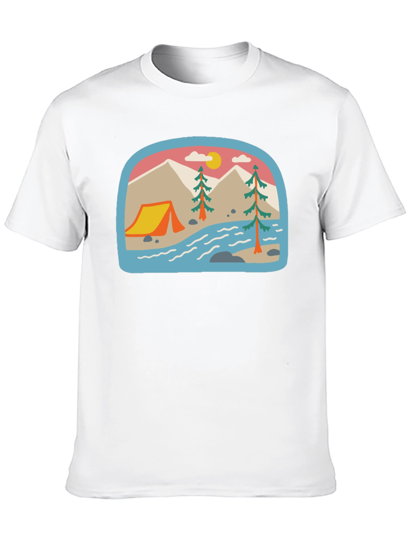 Camping Adventure Graphic Tee - Black