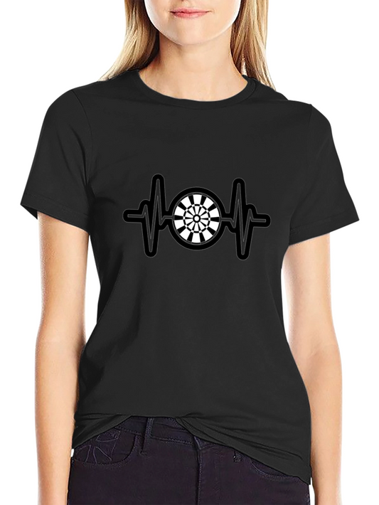 Darts Heartbeat Graphic Tee - Unique & Stylish