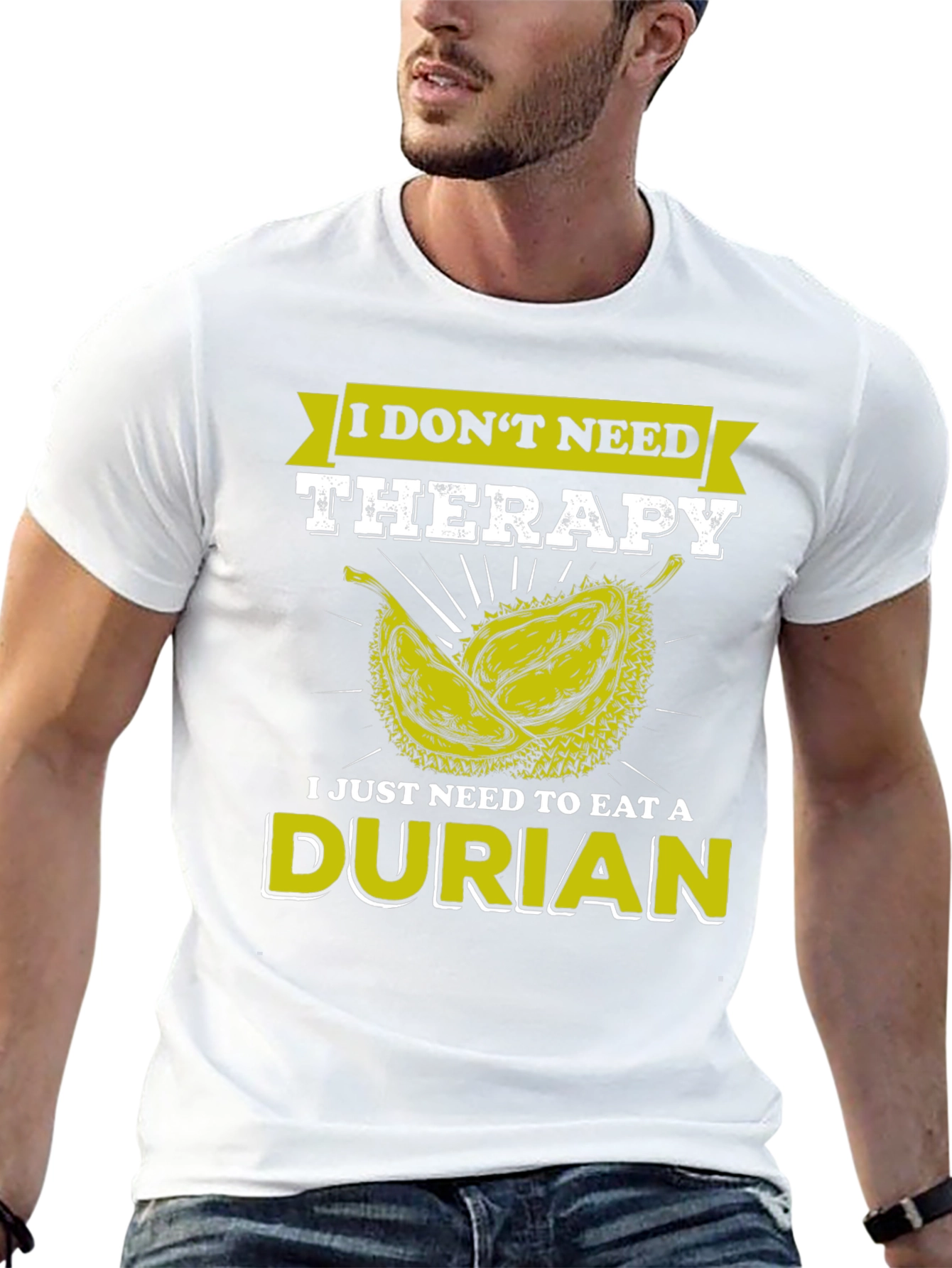 Durian Therapy T-Shirt - Novelty Fruit Lover Tee