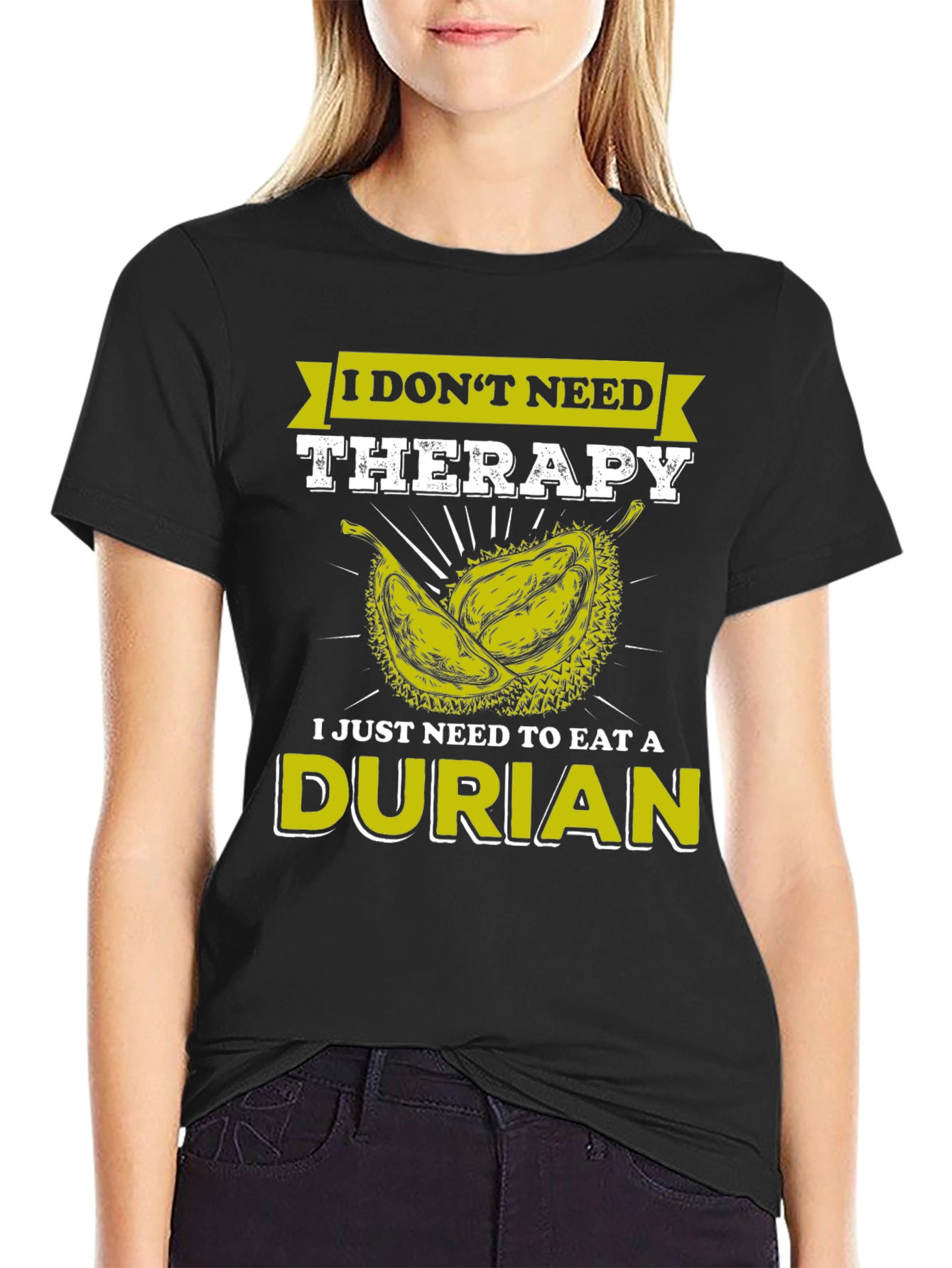 Durian Therapy T-Shirt - Novelty Fruit Lover Tee
