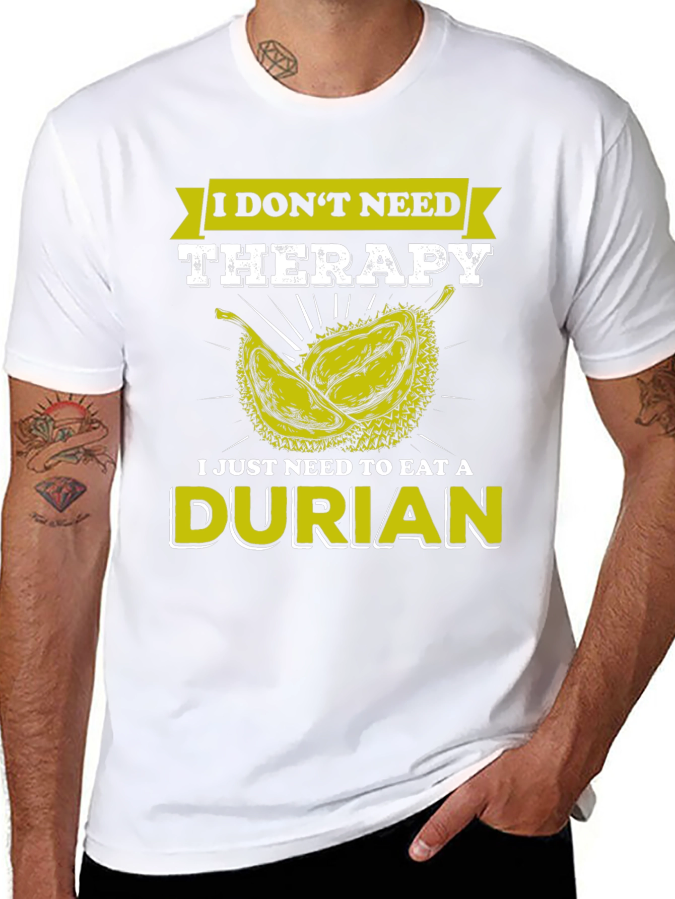Durian Therapy T-Shirt - Novelty Fruit Lover Tee