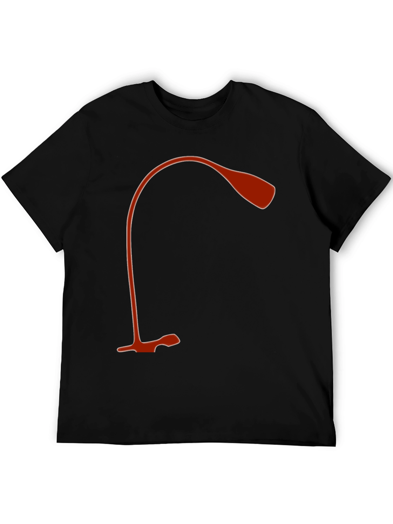 Modern Desk Lamp Graphic Tee - Black Cotton Shirt