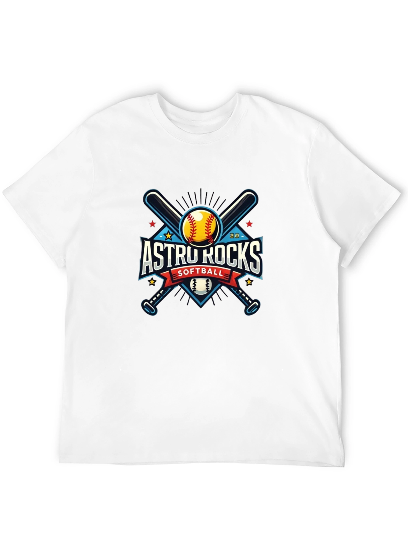 Astro Rocks Softball Black T-Shirt