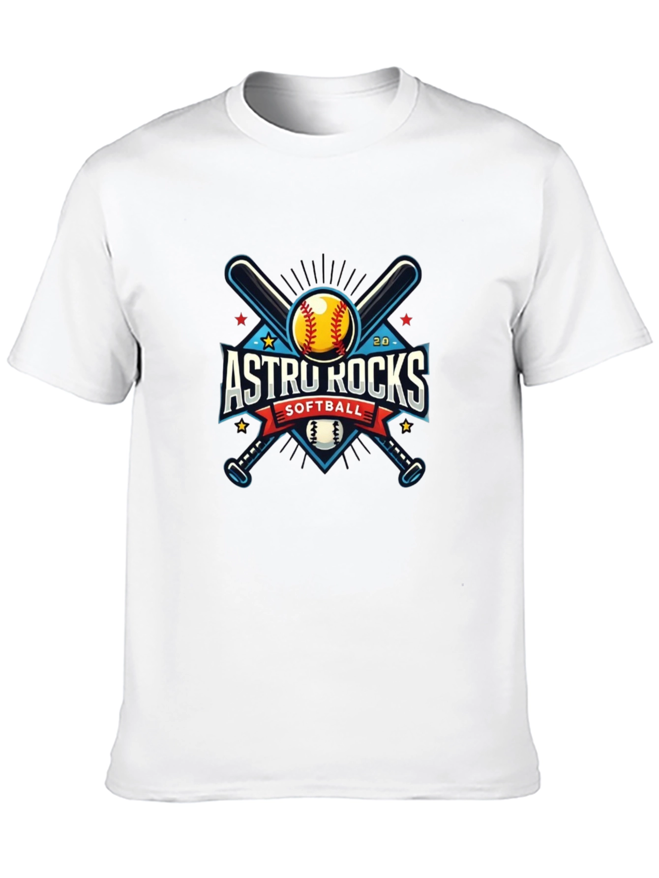 Astro Rocks Softball Black T-Shirt