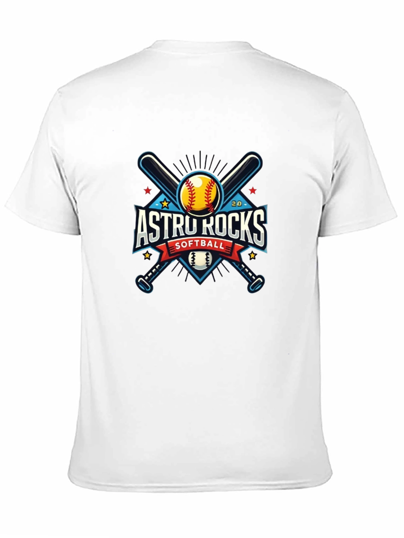 Astro Rocks Softball Black T-Shirt