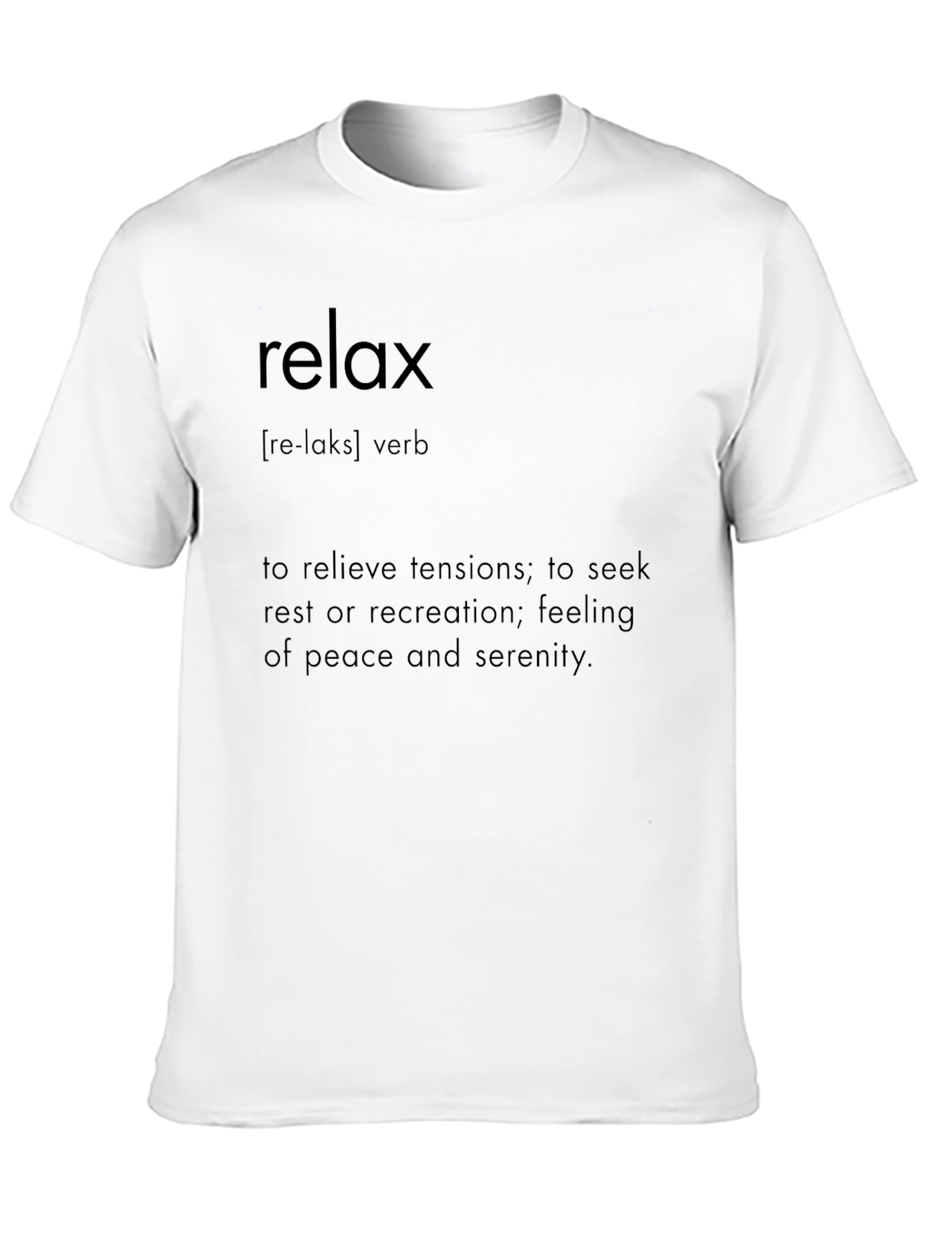 Relax Definition Black T-Shirt