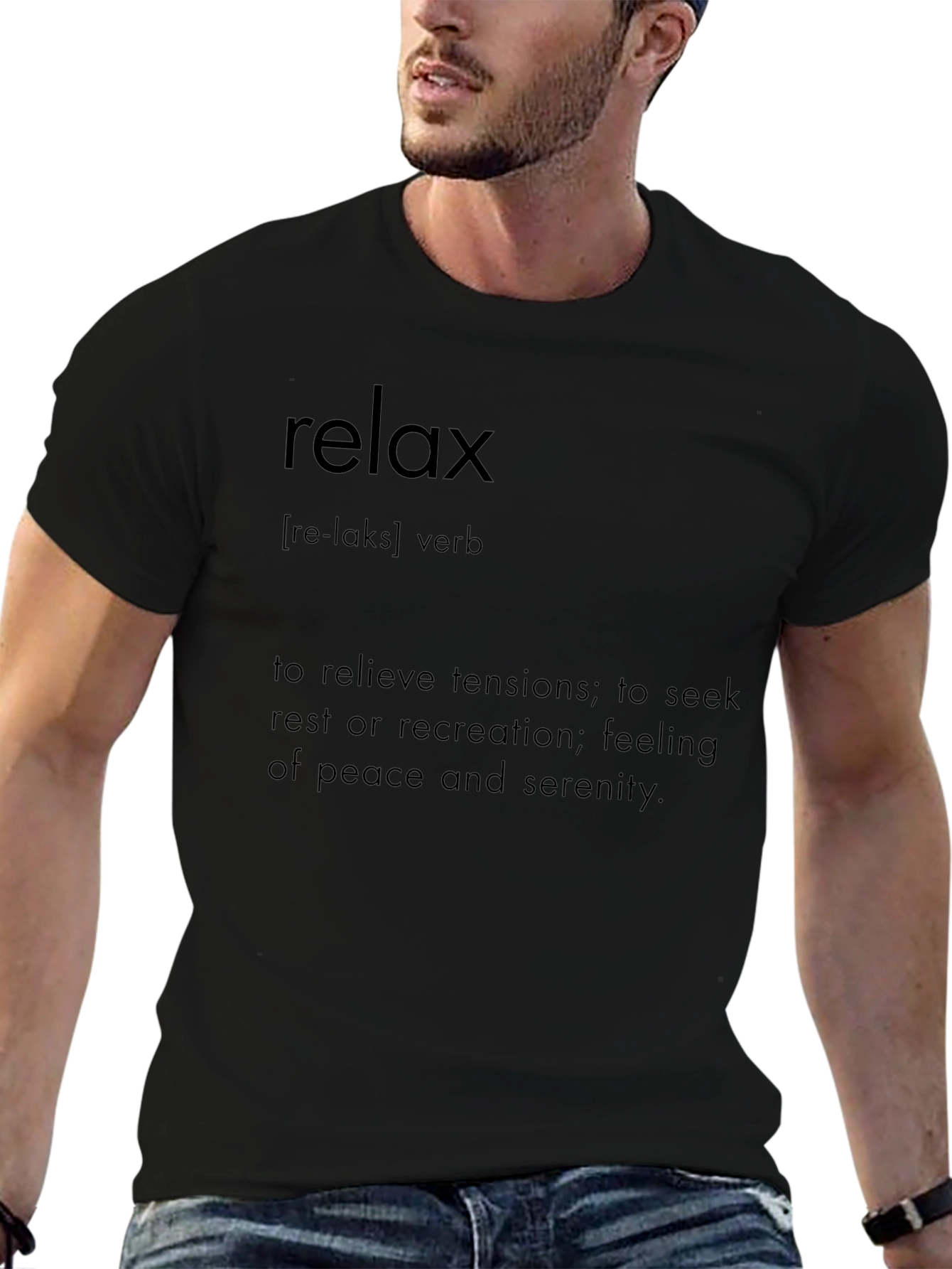 Relax Definition Black T-Shirt