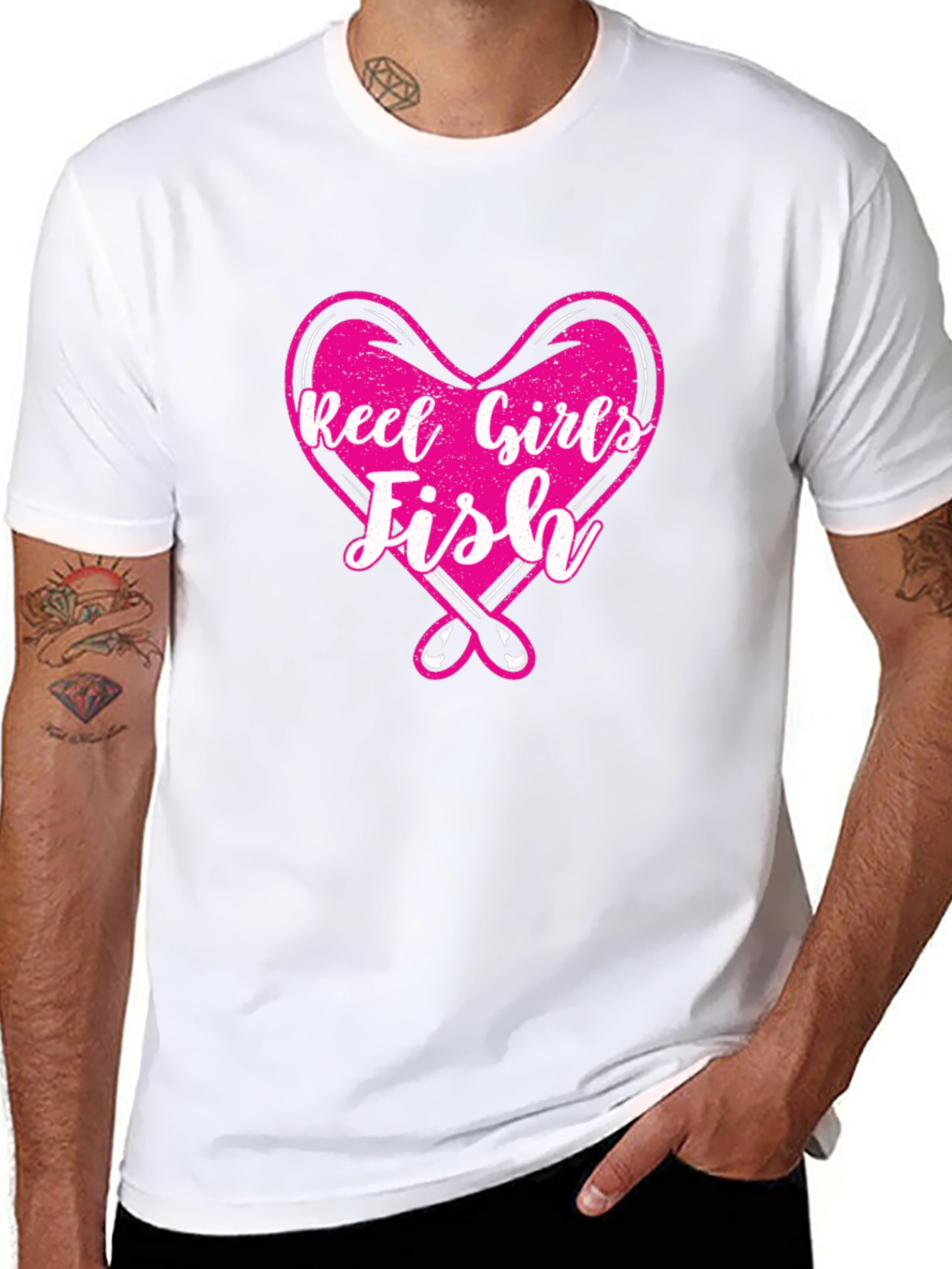 Reel Girls Fish Heart Graphic T-Shirt