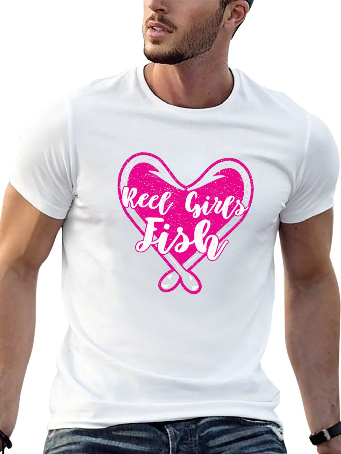 Reel Girls Fish Heart Graphic T-Shirt
