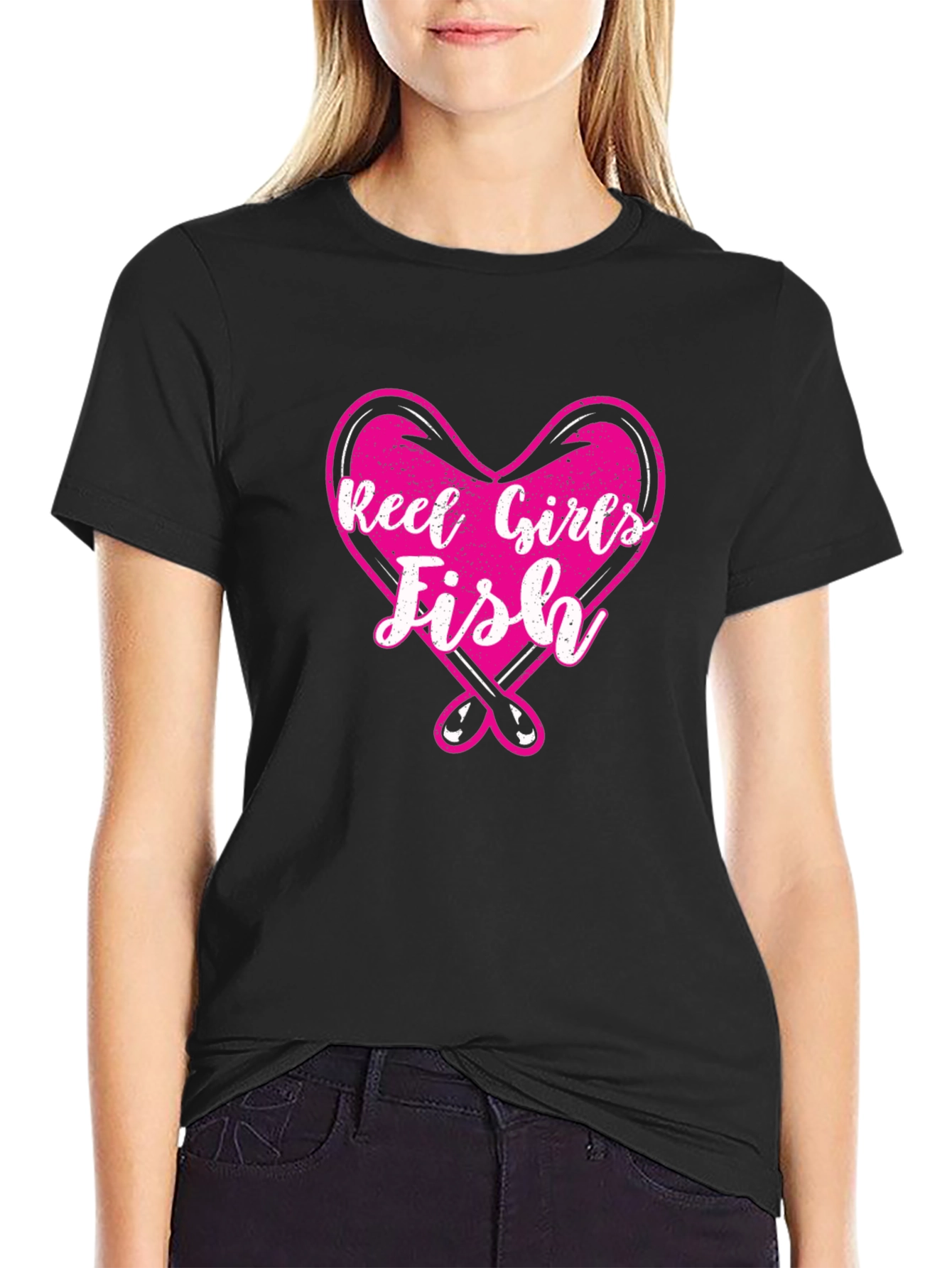 Reel Girls Fish Heart Graphic T-Shirt