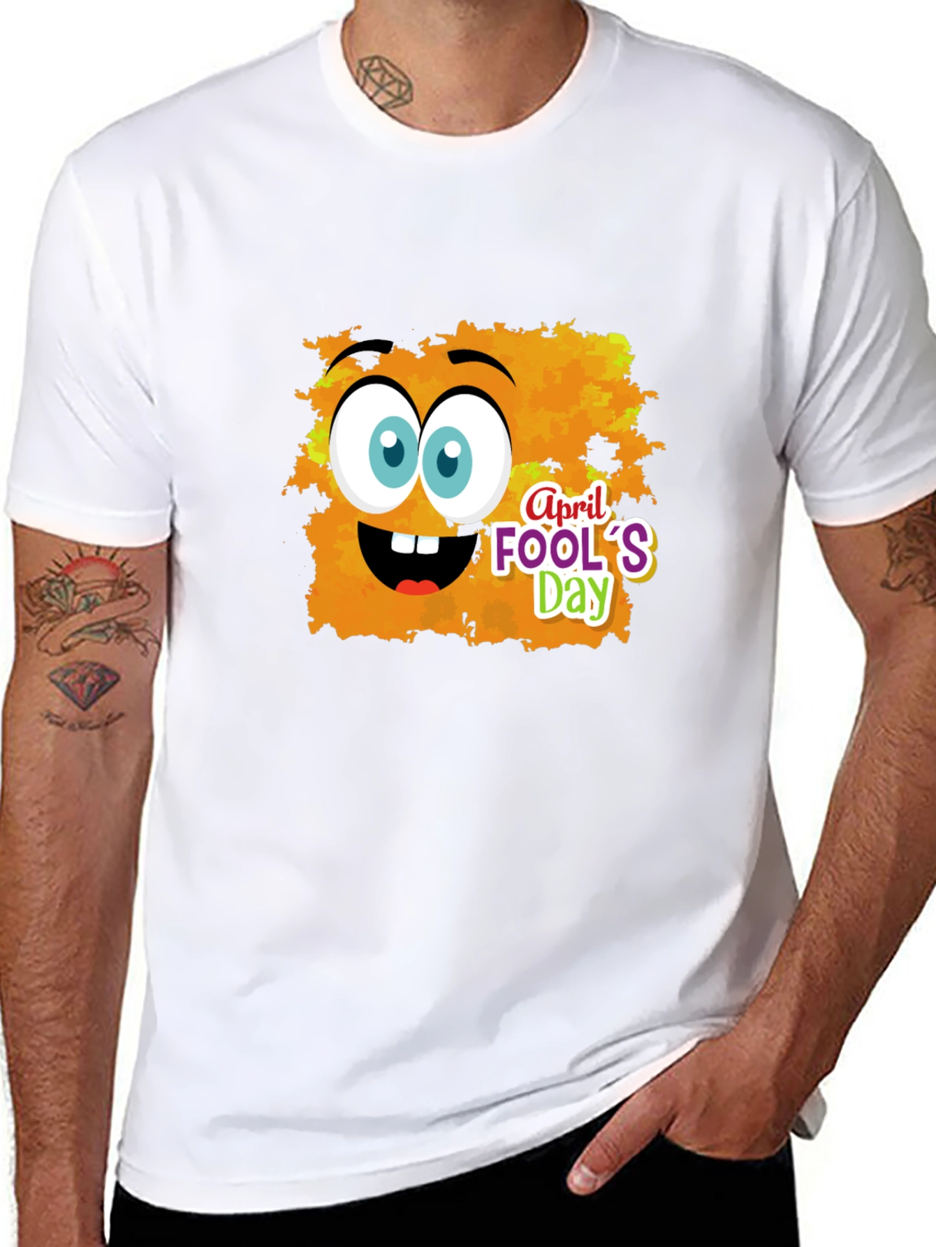 April Fools Day Cartoon Graphic T-Shirt