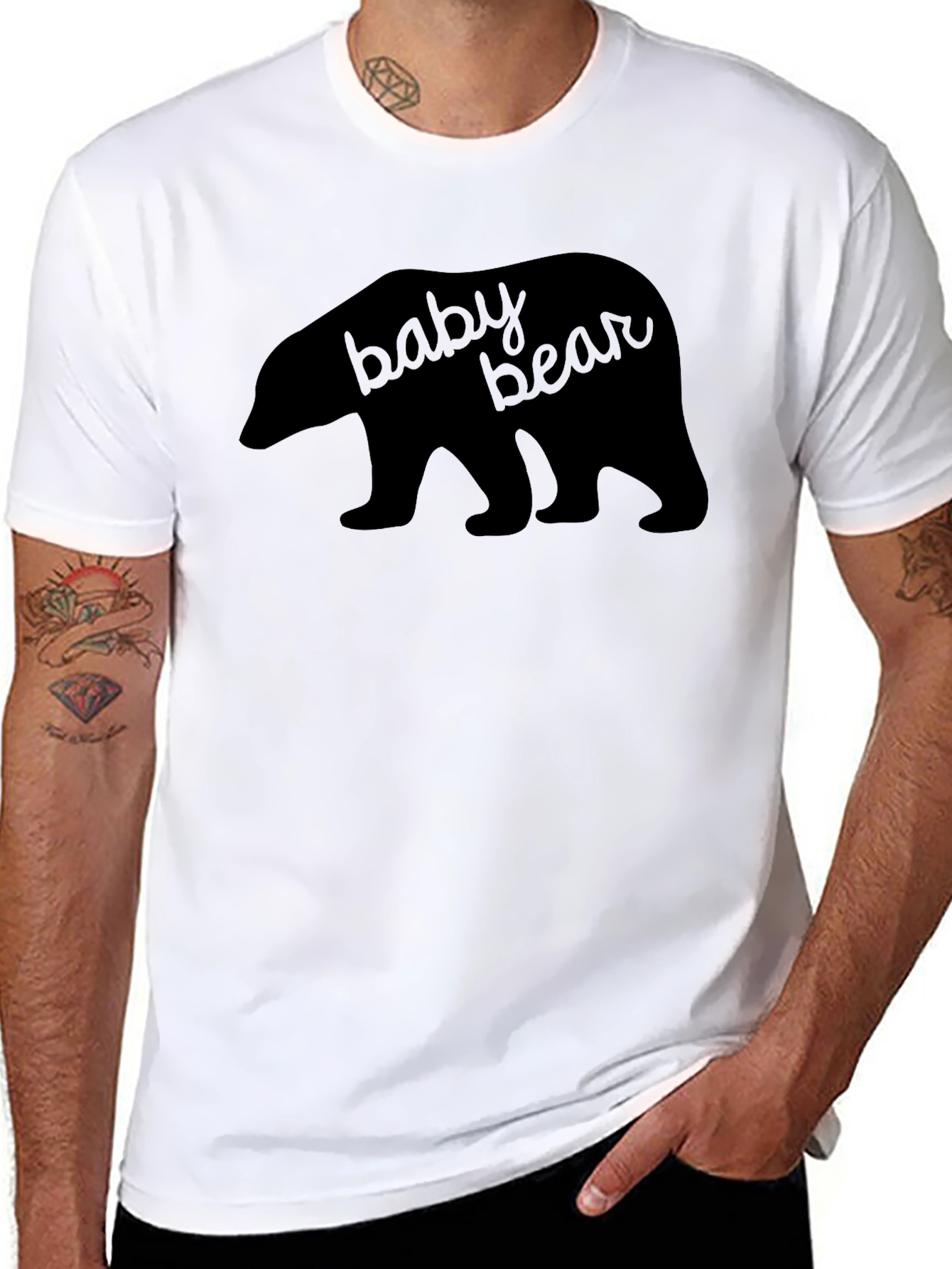Baby Bear Graphic T-Shirt - Black