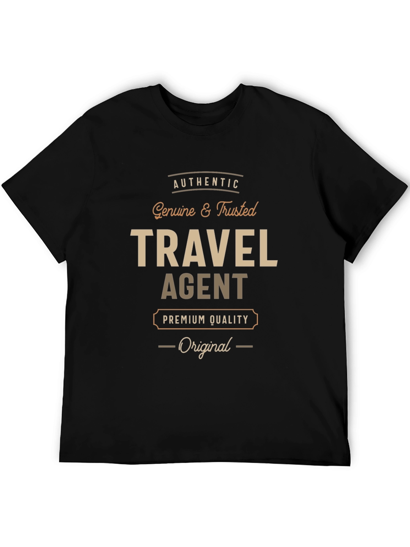 Travel Agent Premium Quality Black T-Shirt