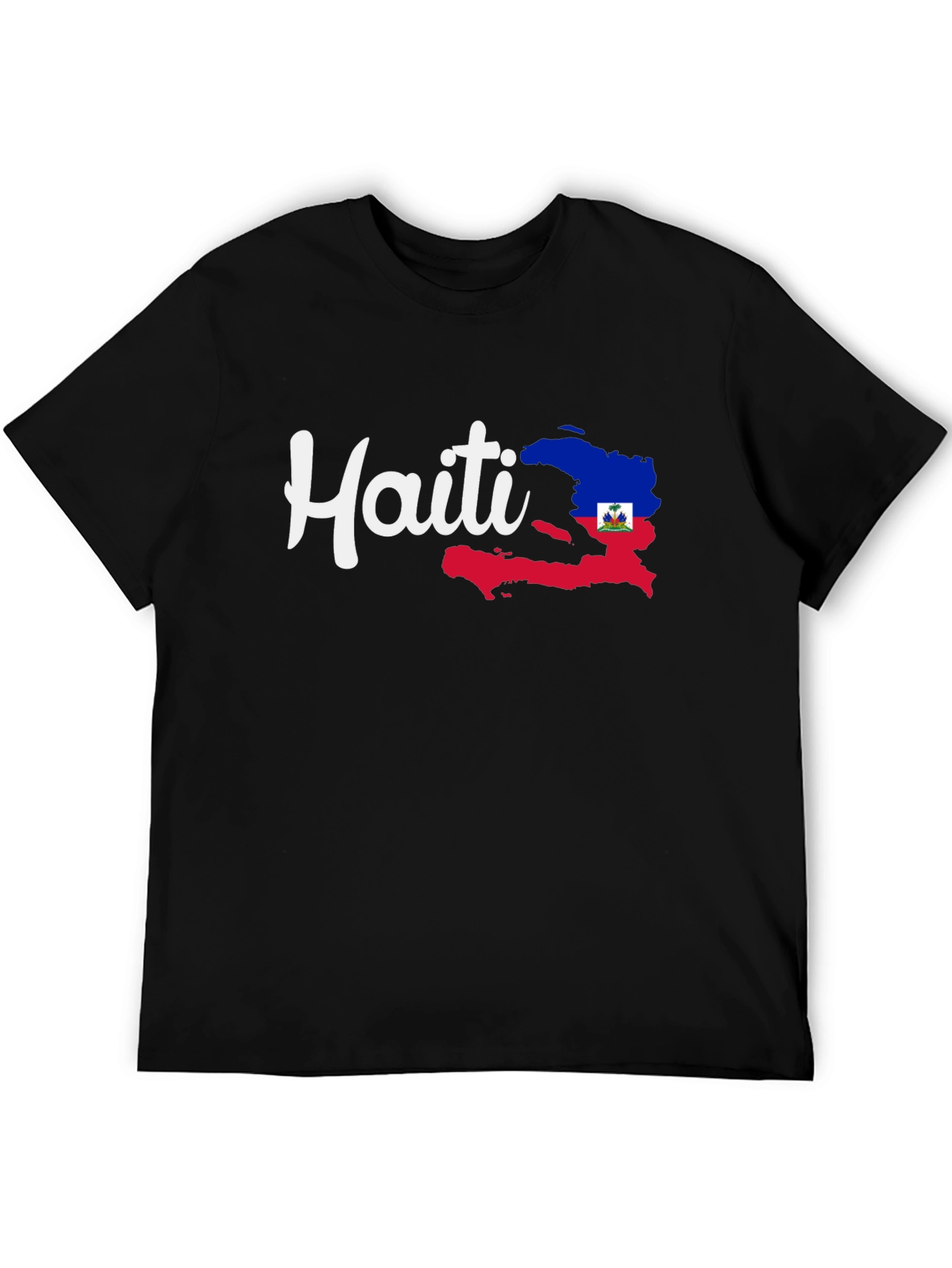 Haiti Pride Tee - Black Cotton Graphic T-Shirt