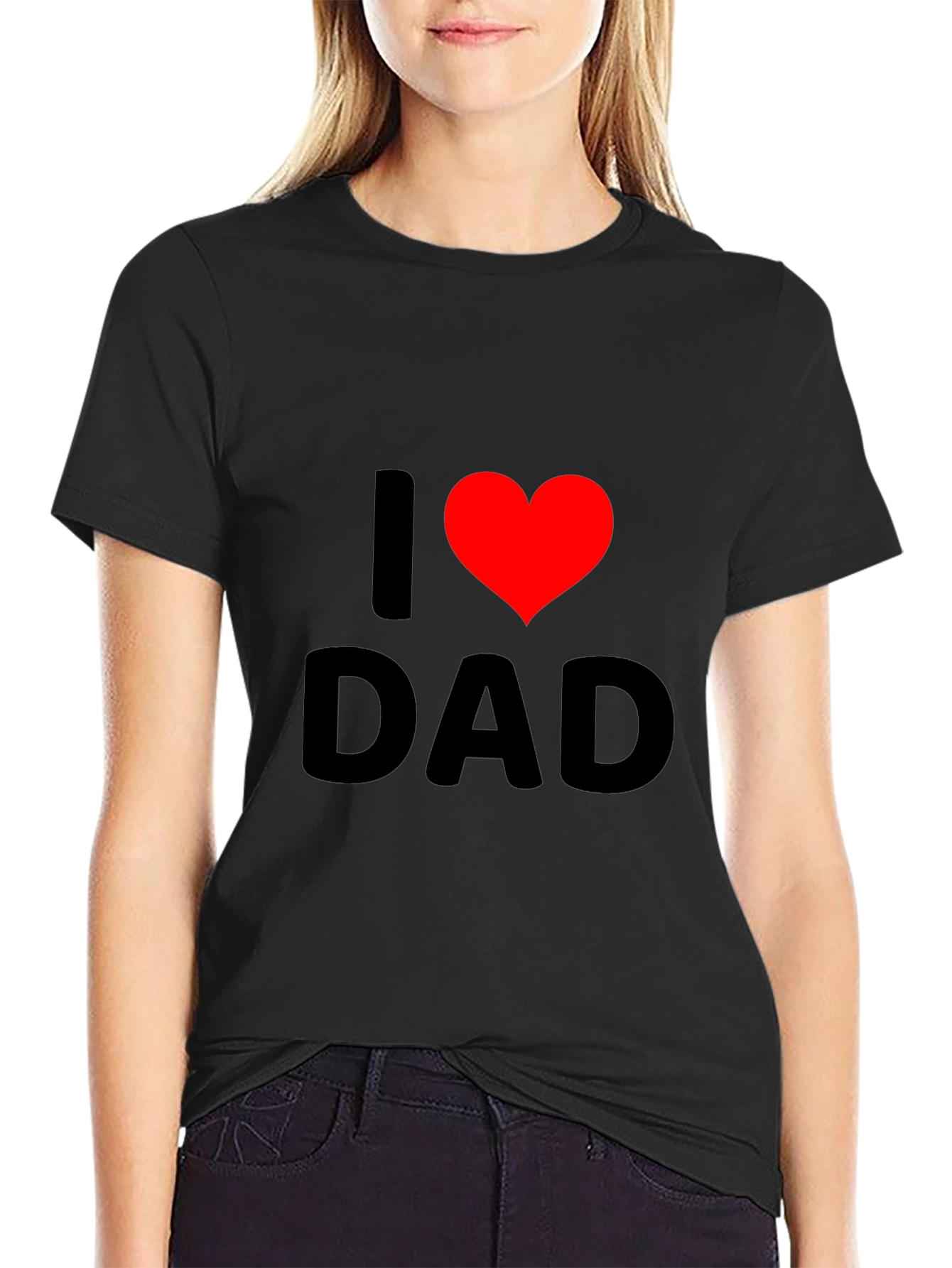 I Heart Dad Black T-Shirt
