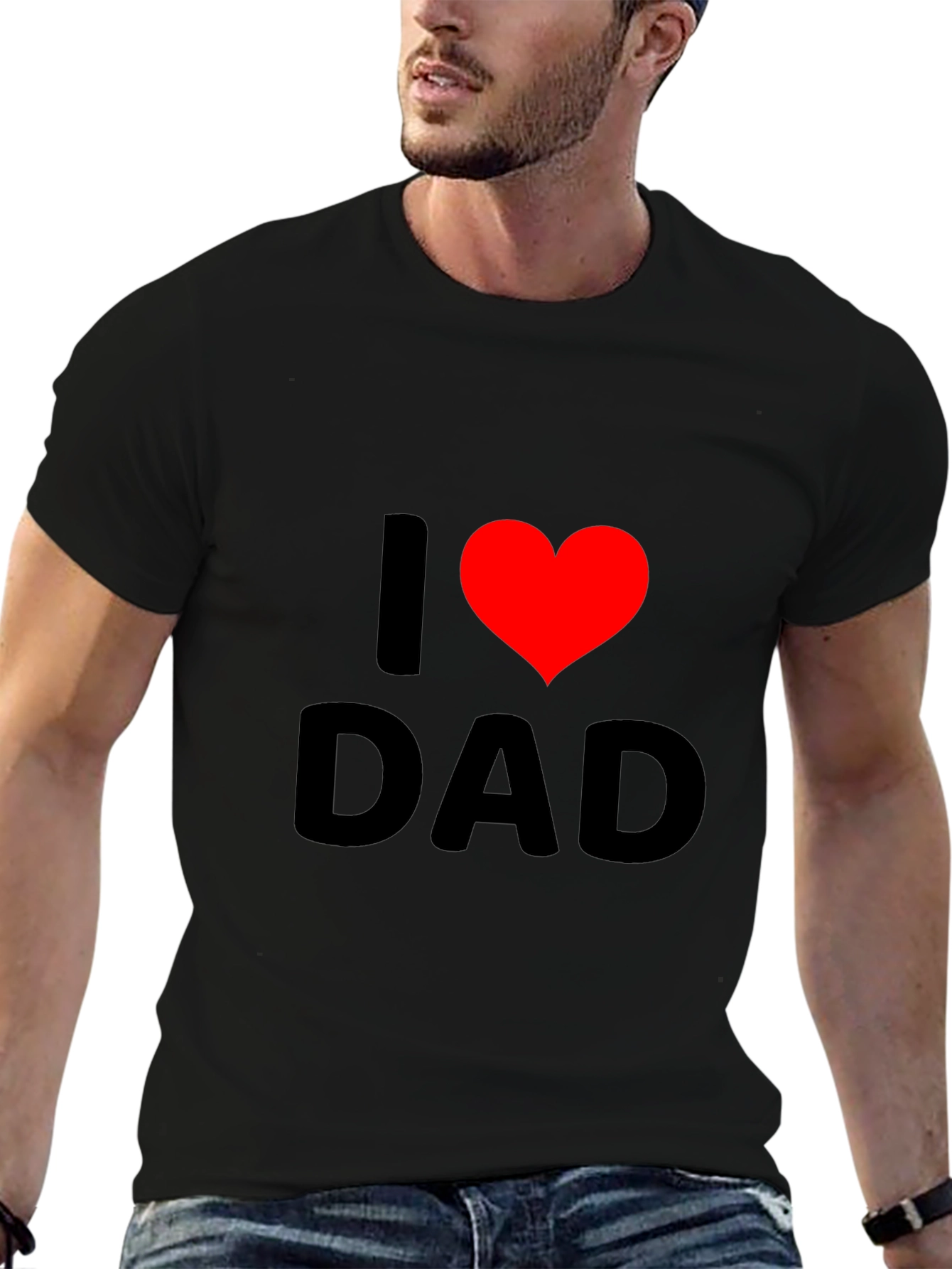 I Heart Dad Black T-Shirt