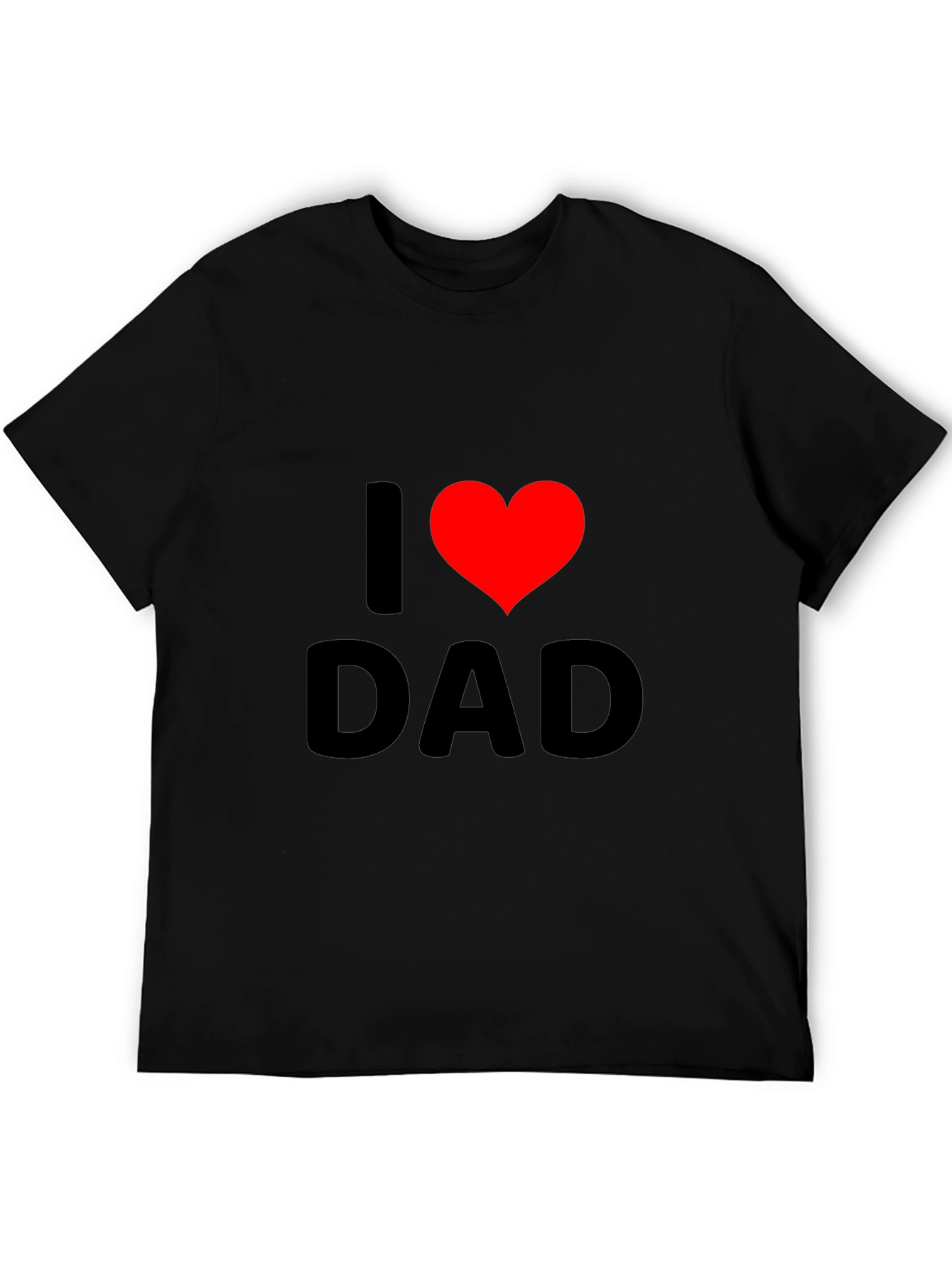 I Heart Dad Black T-Shirt