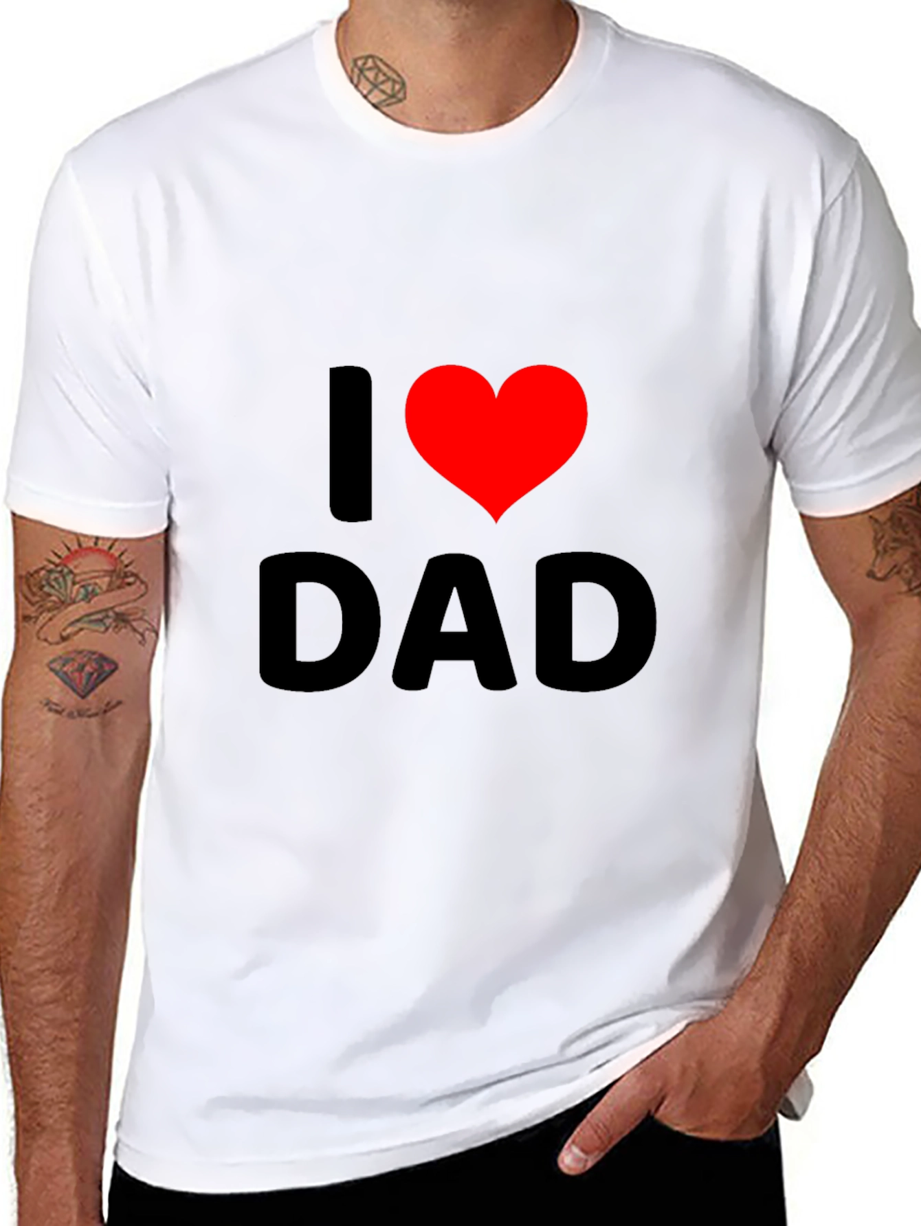 I Heart Dad Black T-Shirt