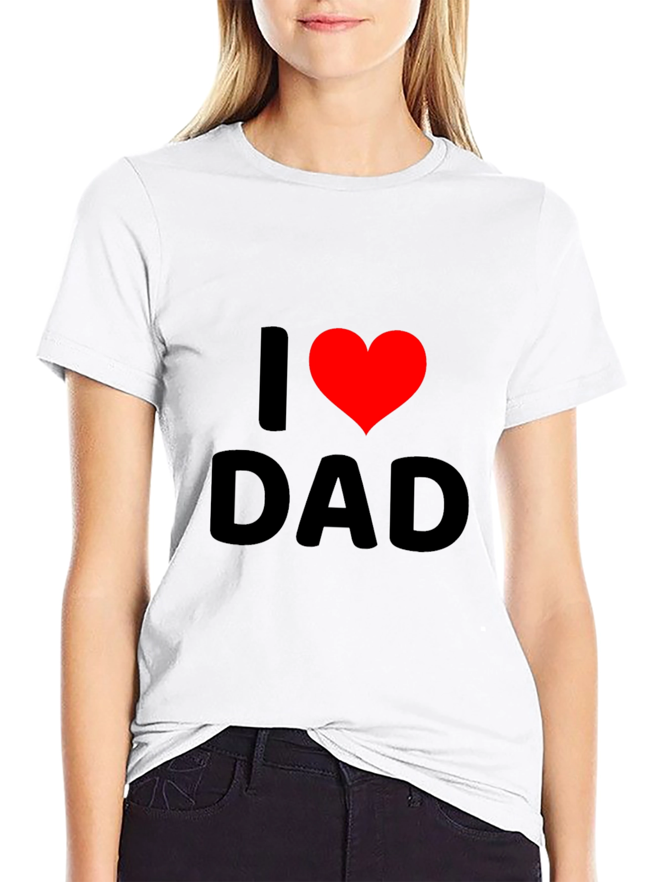 I Heart Dad Black T-Shirt