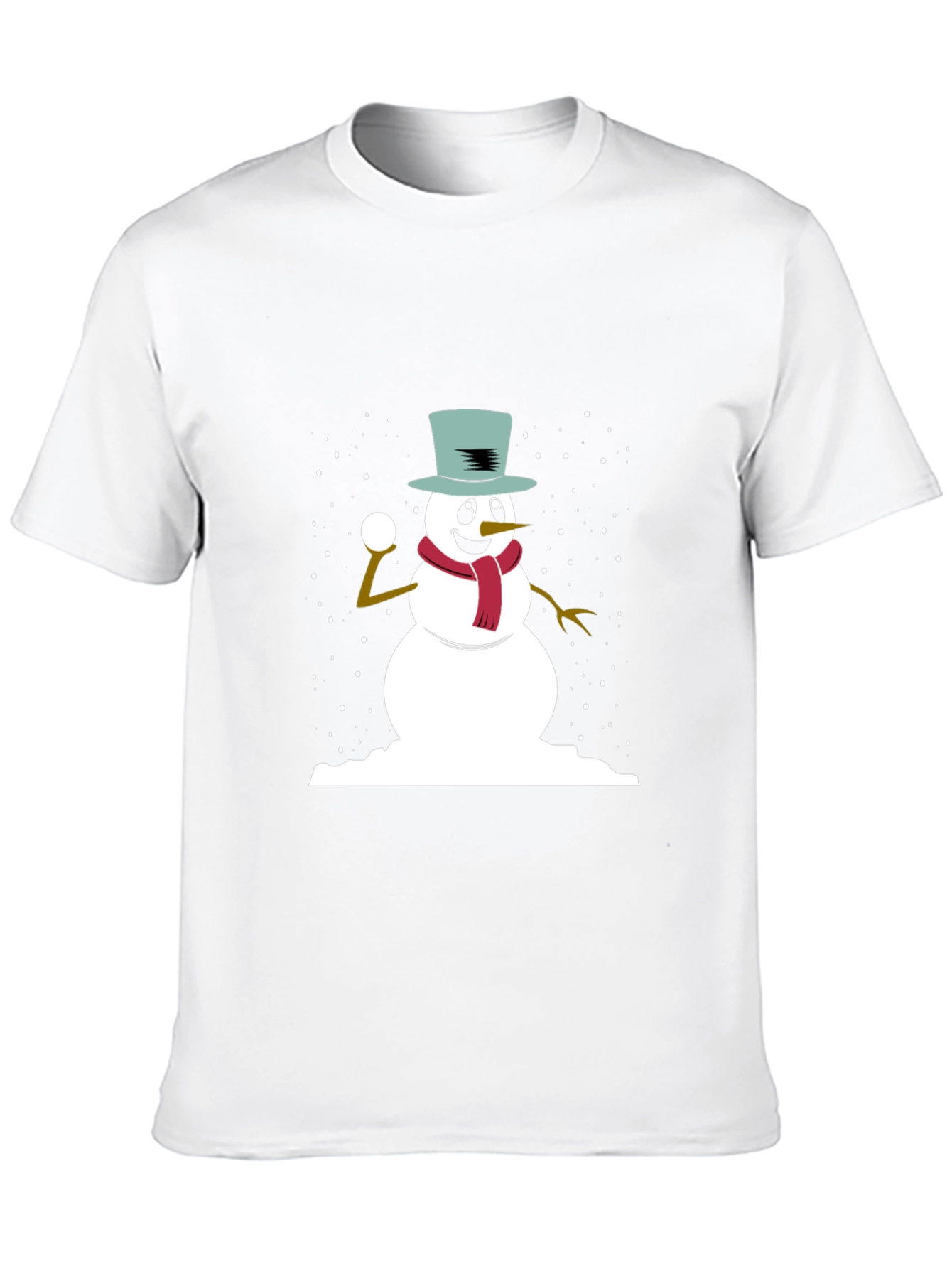 Snowman Throwing Snowball Graphic Tee