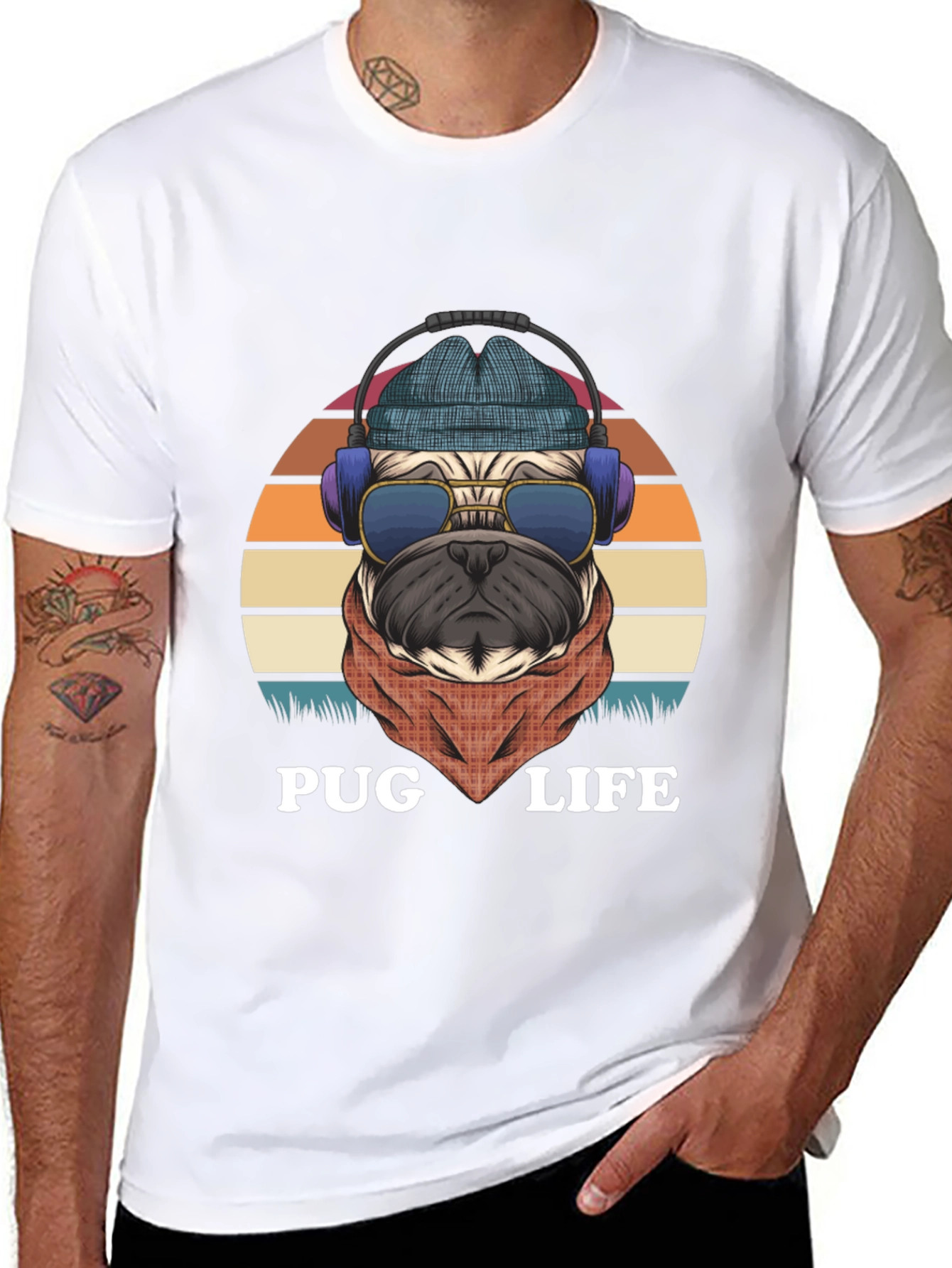 Cool Pug Life Graphic Tee