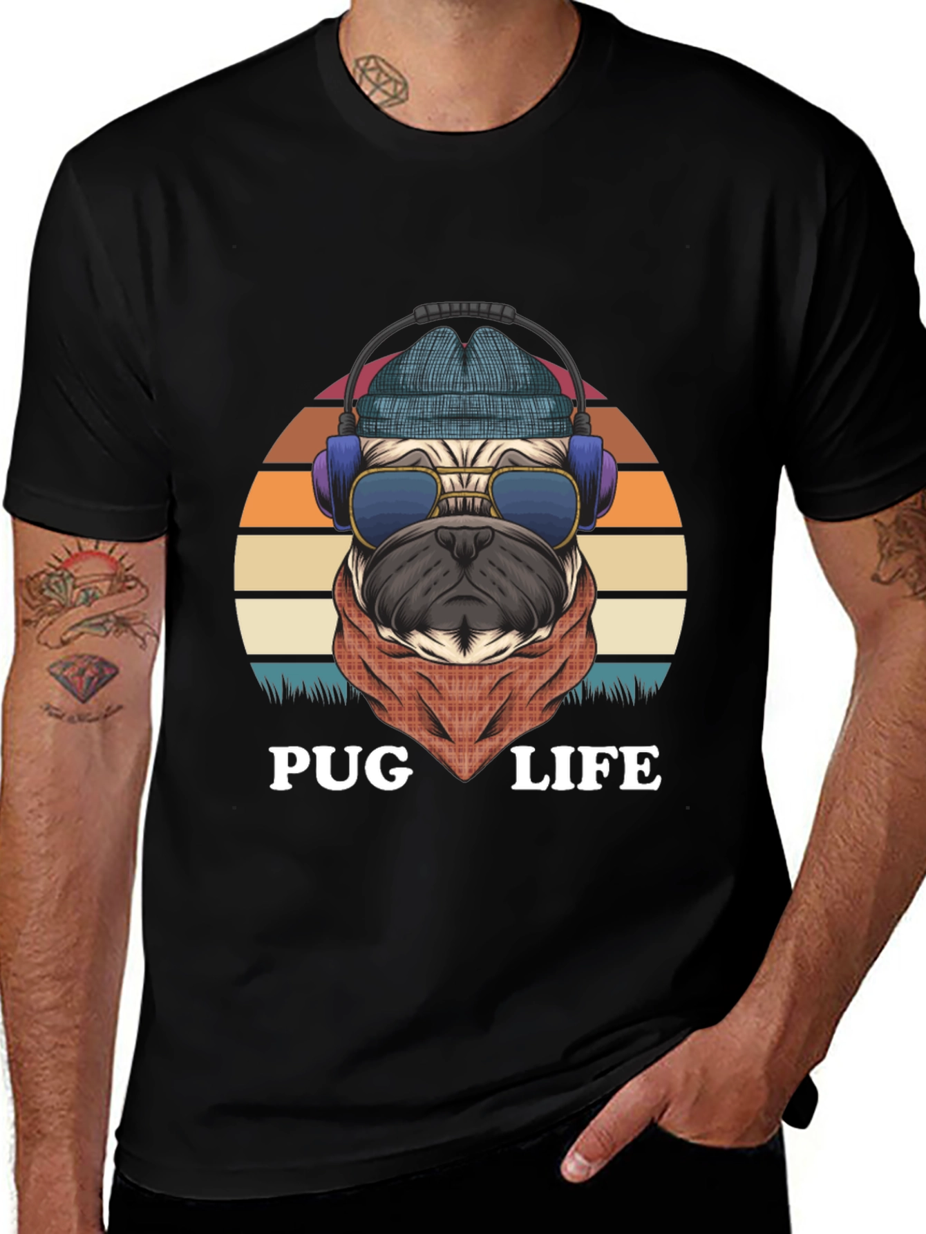 Cool Pug Life Graphic Tee