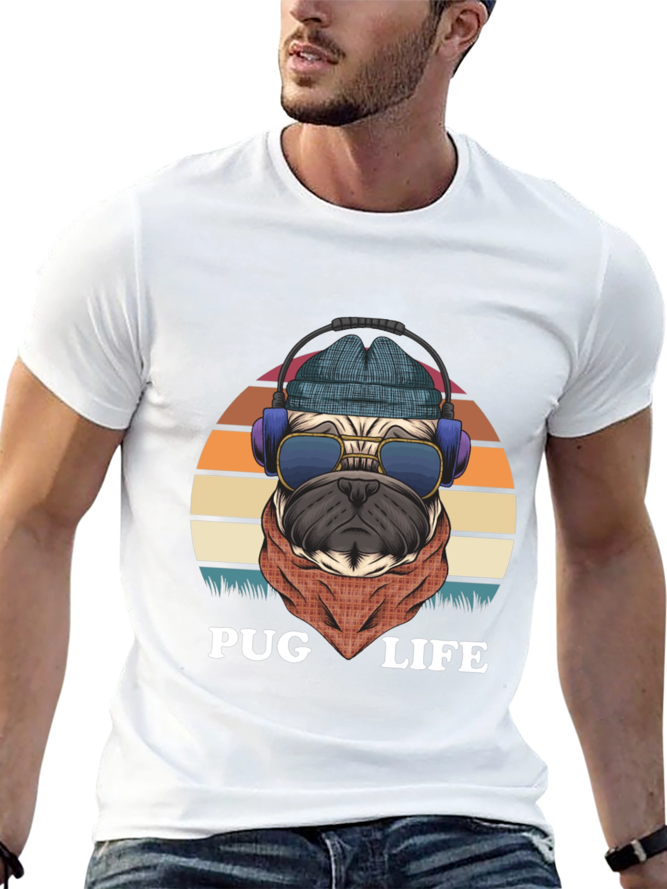 Cool Pug Life Graphic Tee