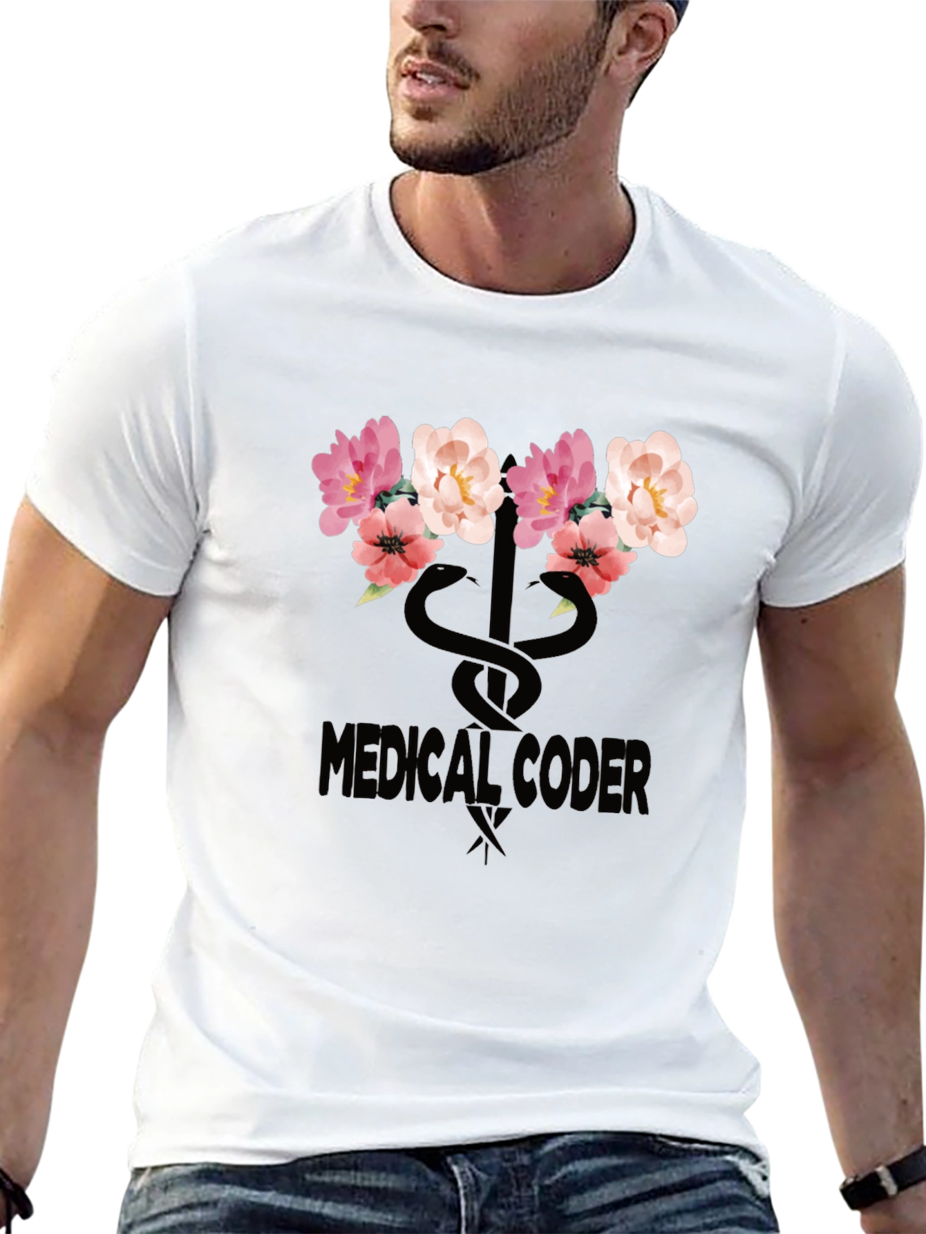 Floral Medical Coder T-Shirt