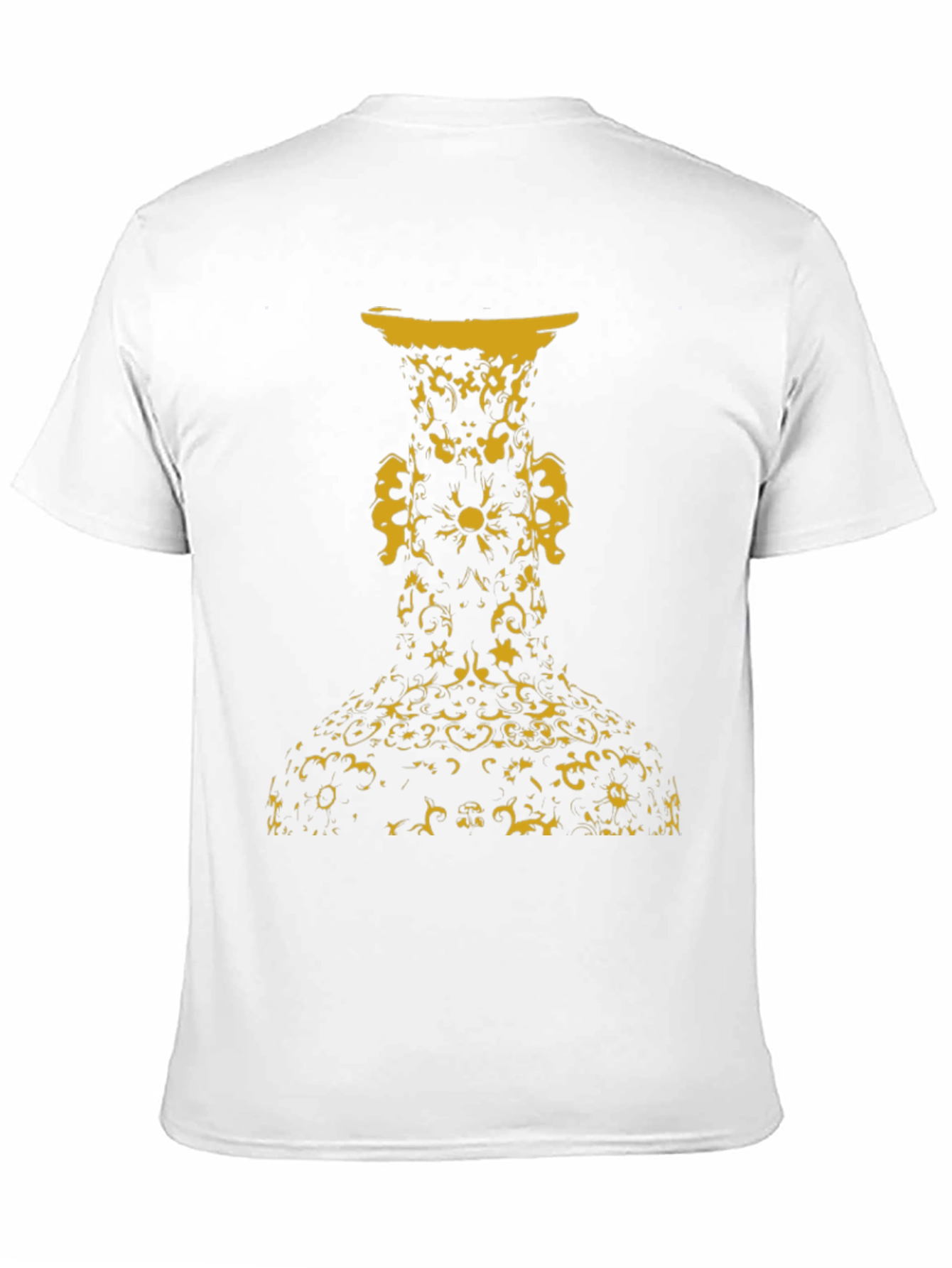 Abstract Vase Graphic Tee - Stylish Black T-Shirt